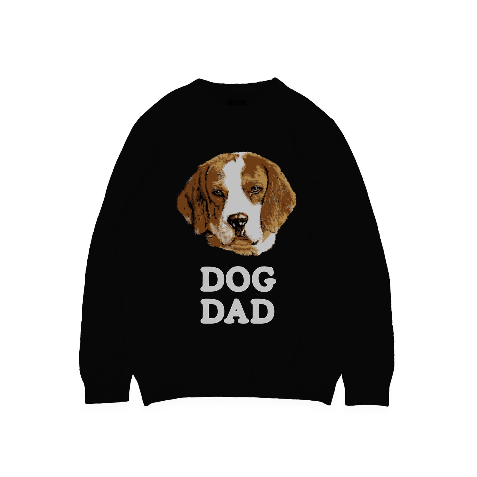 Custom Knitted Dog Dad Text and Pet Face Sweater
