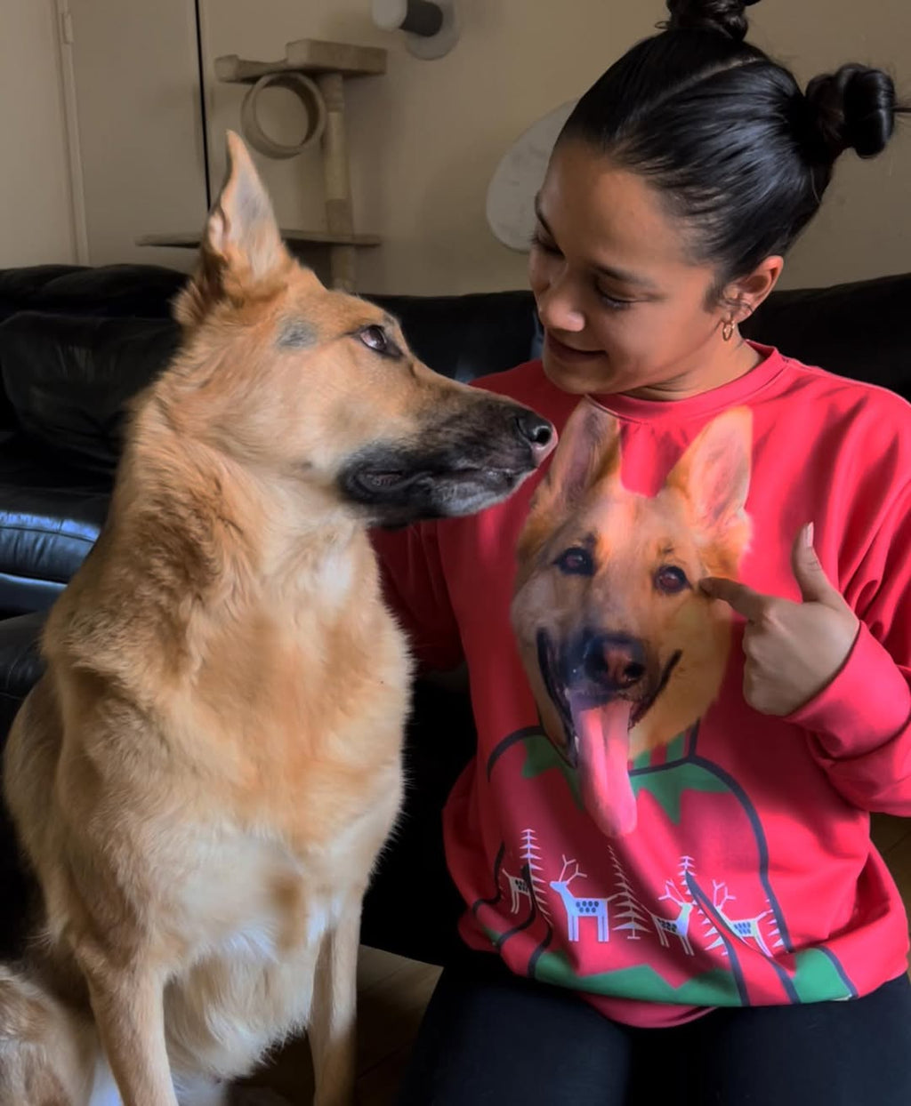 Custom Pet Face Christmas Sweatshirt