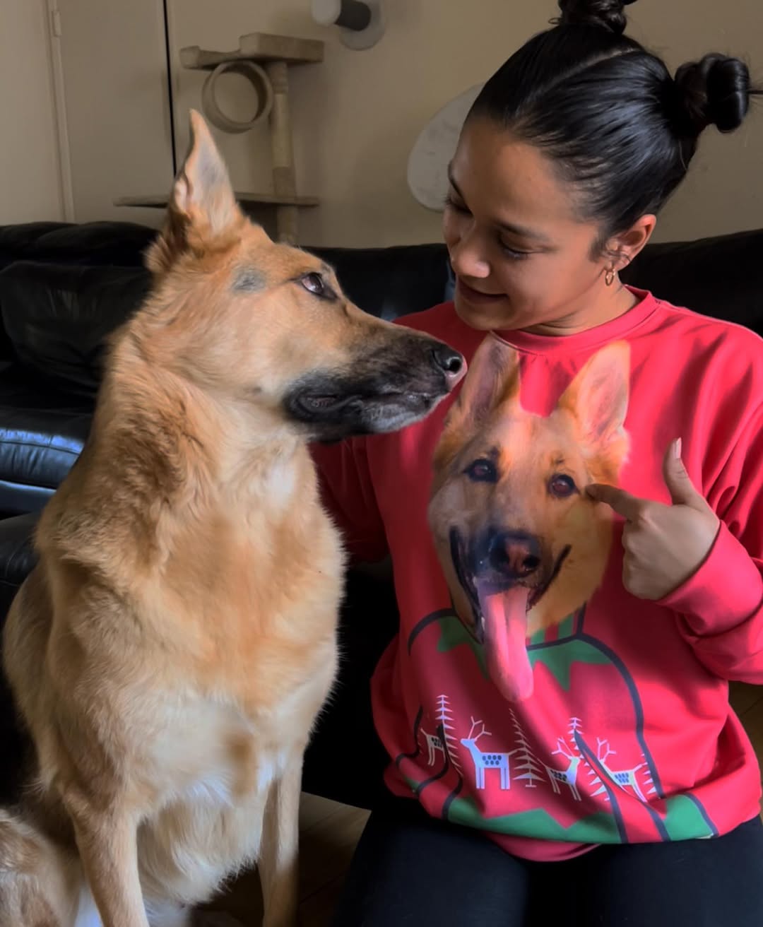 Custom Pet Face Christmas Sweatshirt