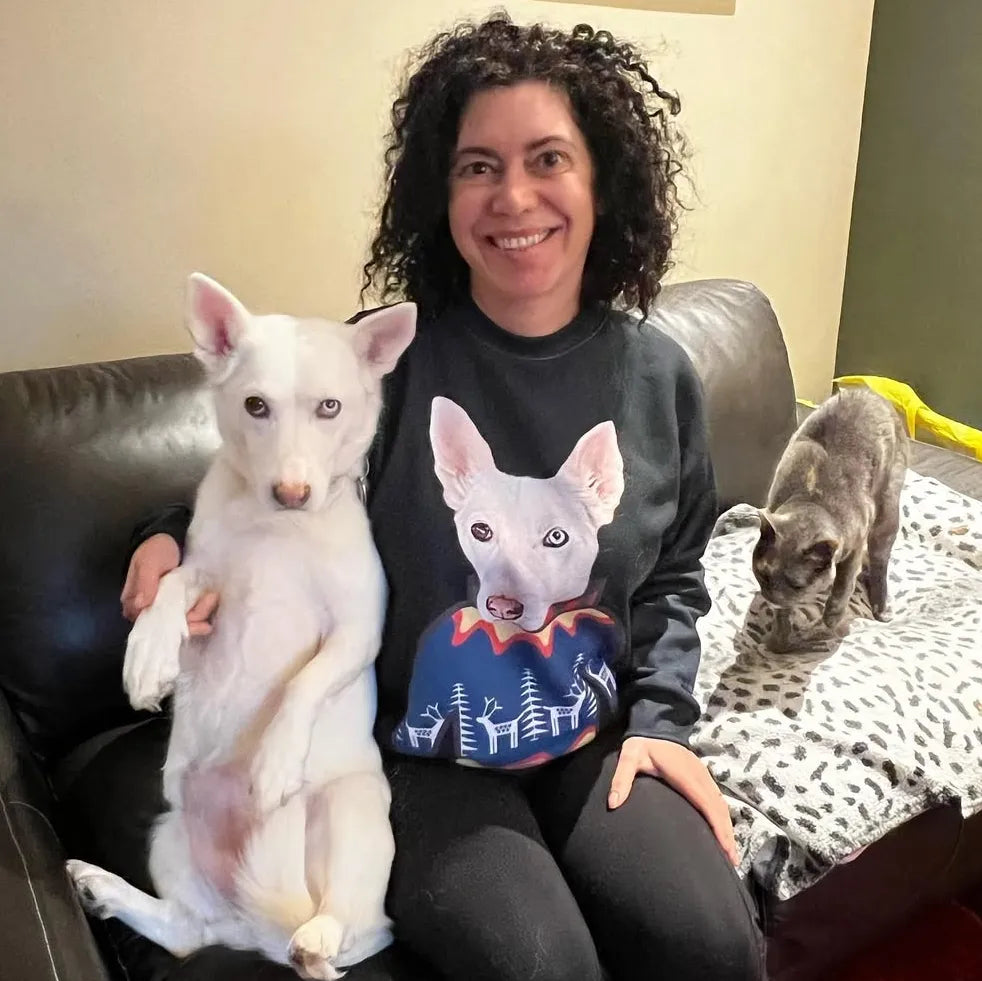 Custom Pet Face Christmas Sweatshirt