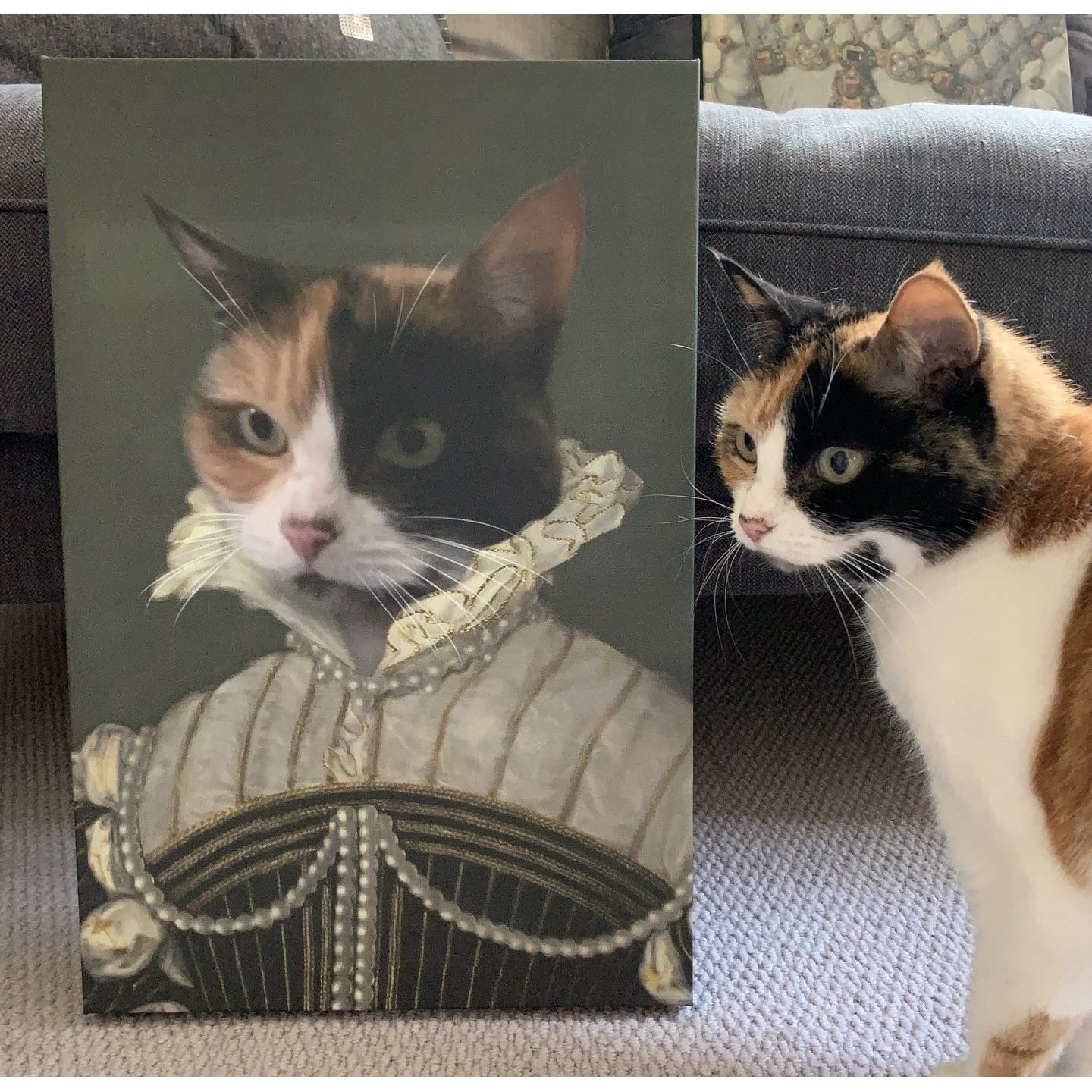 The Pearled Lady - Custom Pet Canvas