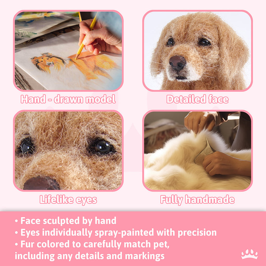 Handmade Pet Felt Miniature Ornament with FREE Display Cover
