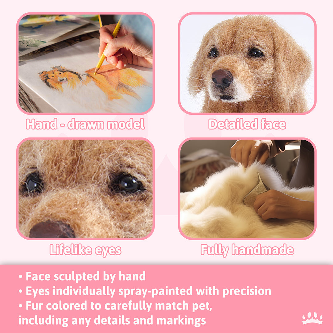 Handmade Pet Felt Miniature Ornament with FREE Display Cover