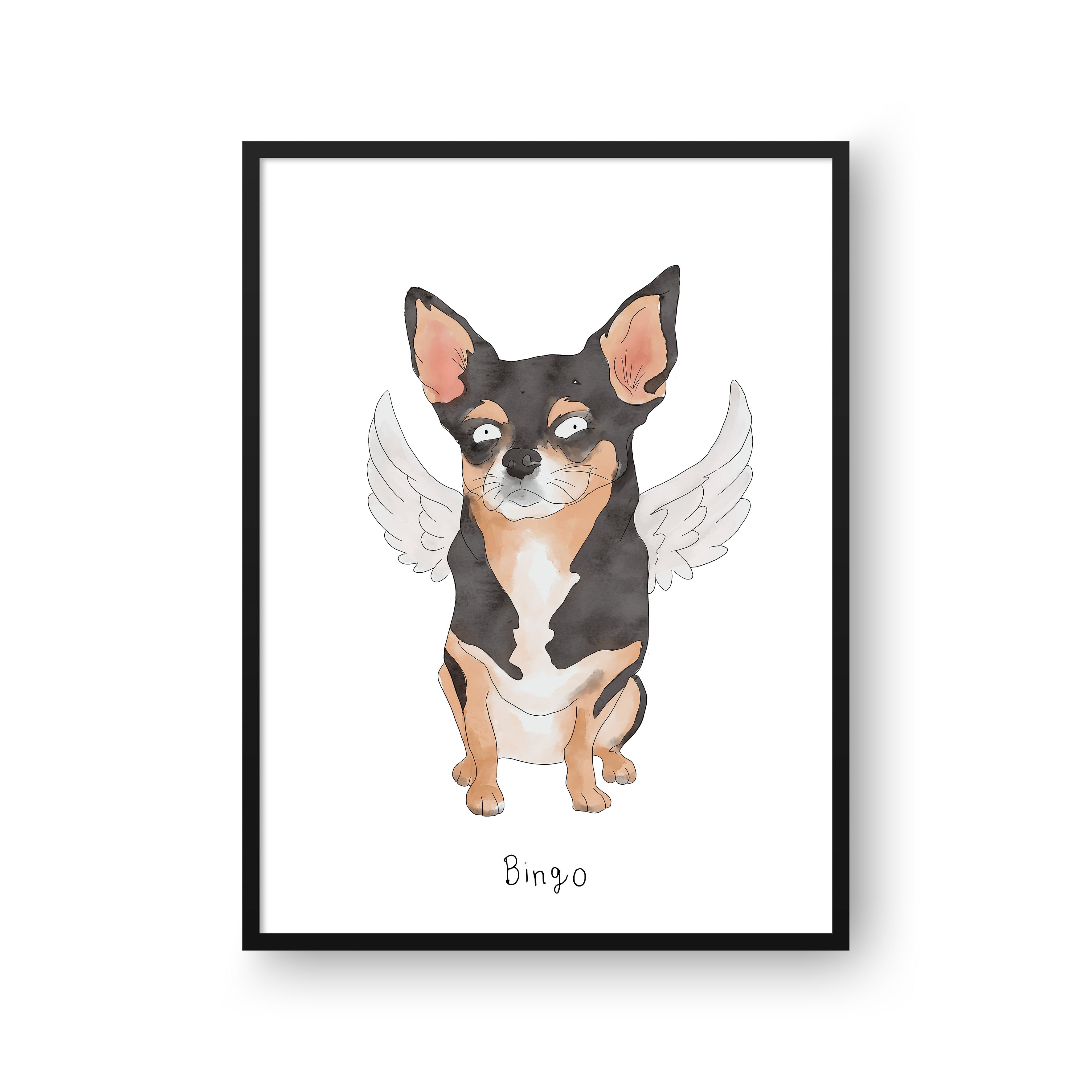 "Ugly Pet Portrait - One Pet, Framed Poster"