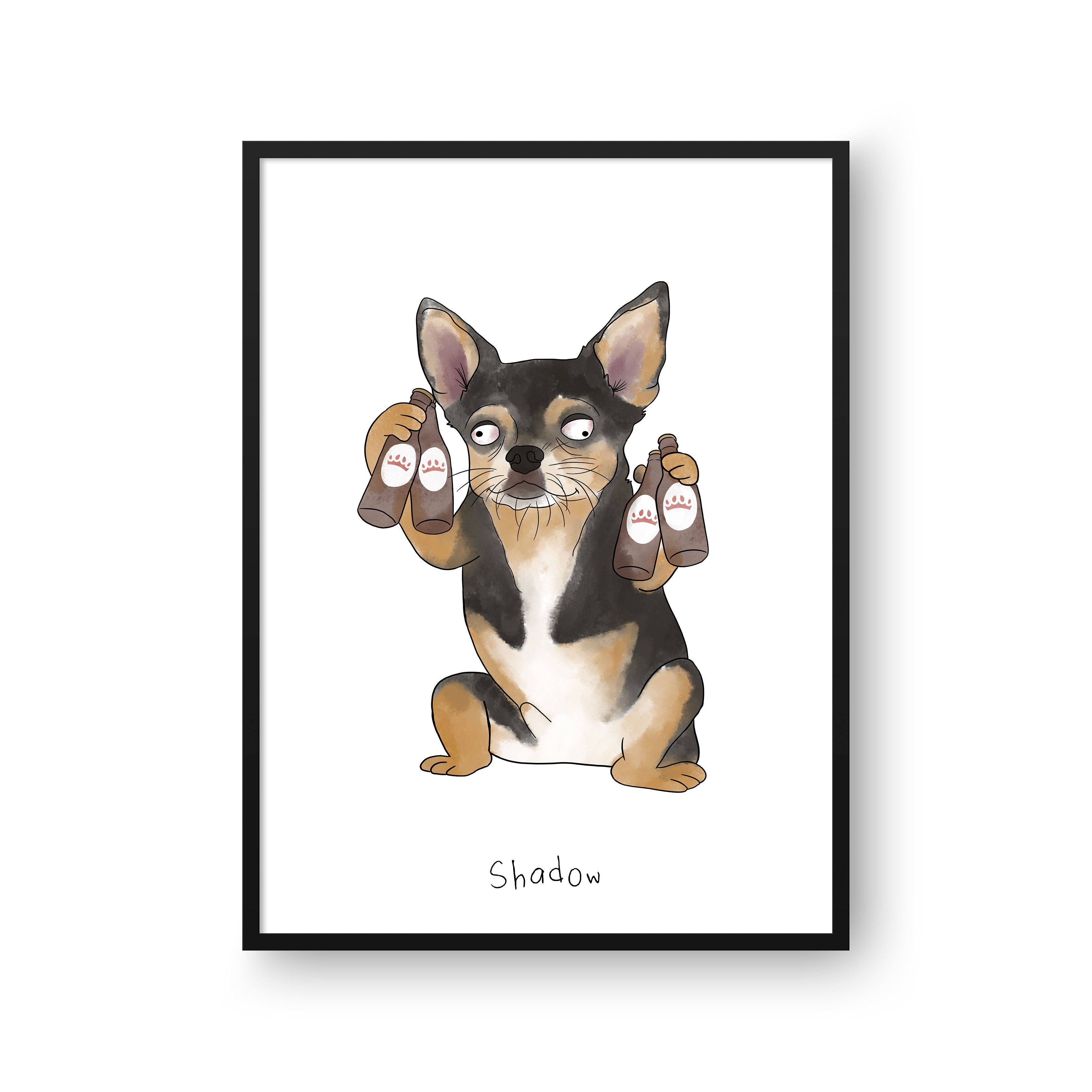 "Ugly Pet Portrait - One Pet, Framed Poster"