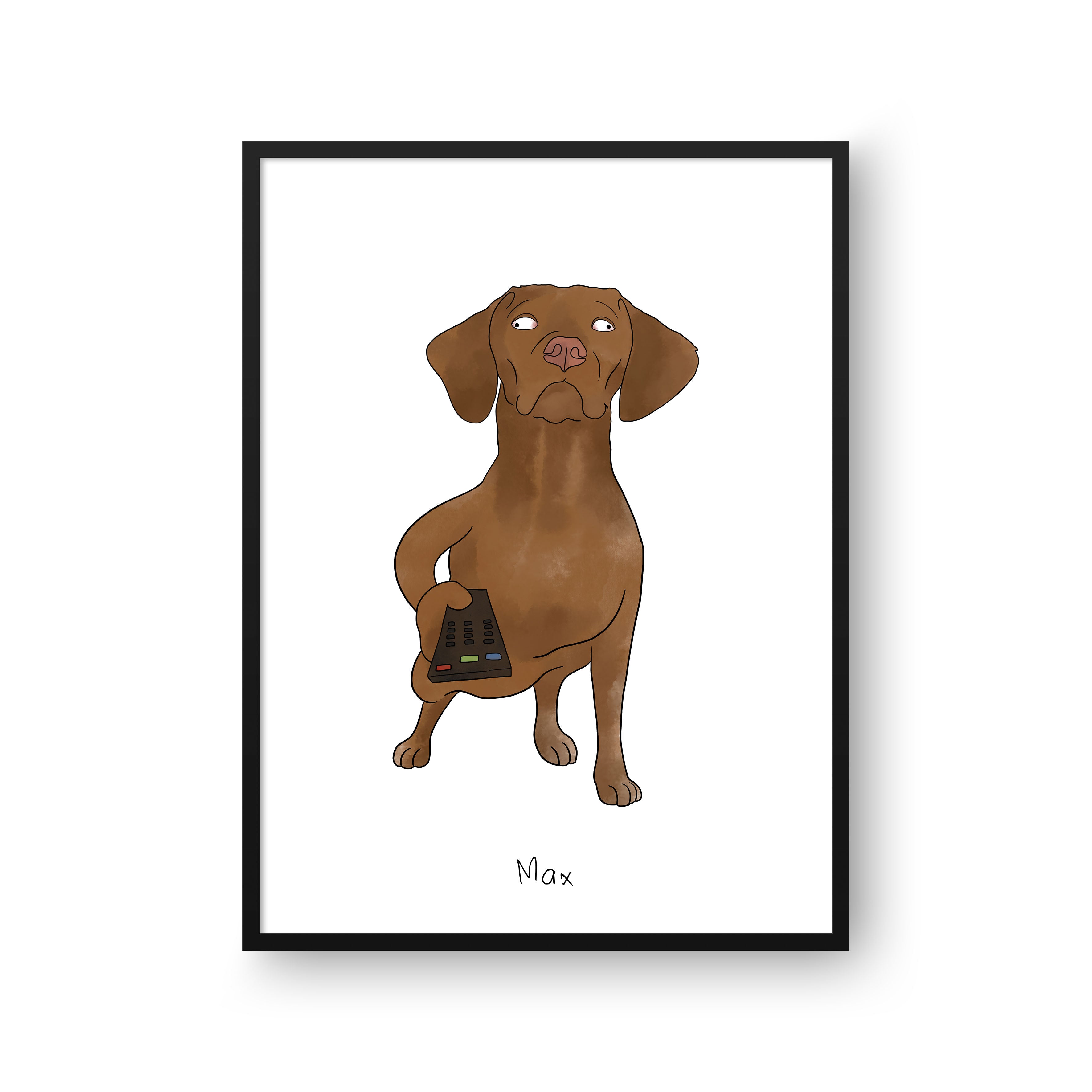 "Ugly Pet Portrait - One Pet, Framed Poster"