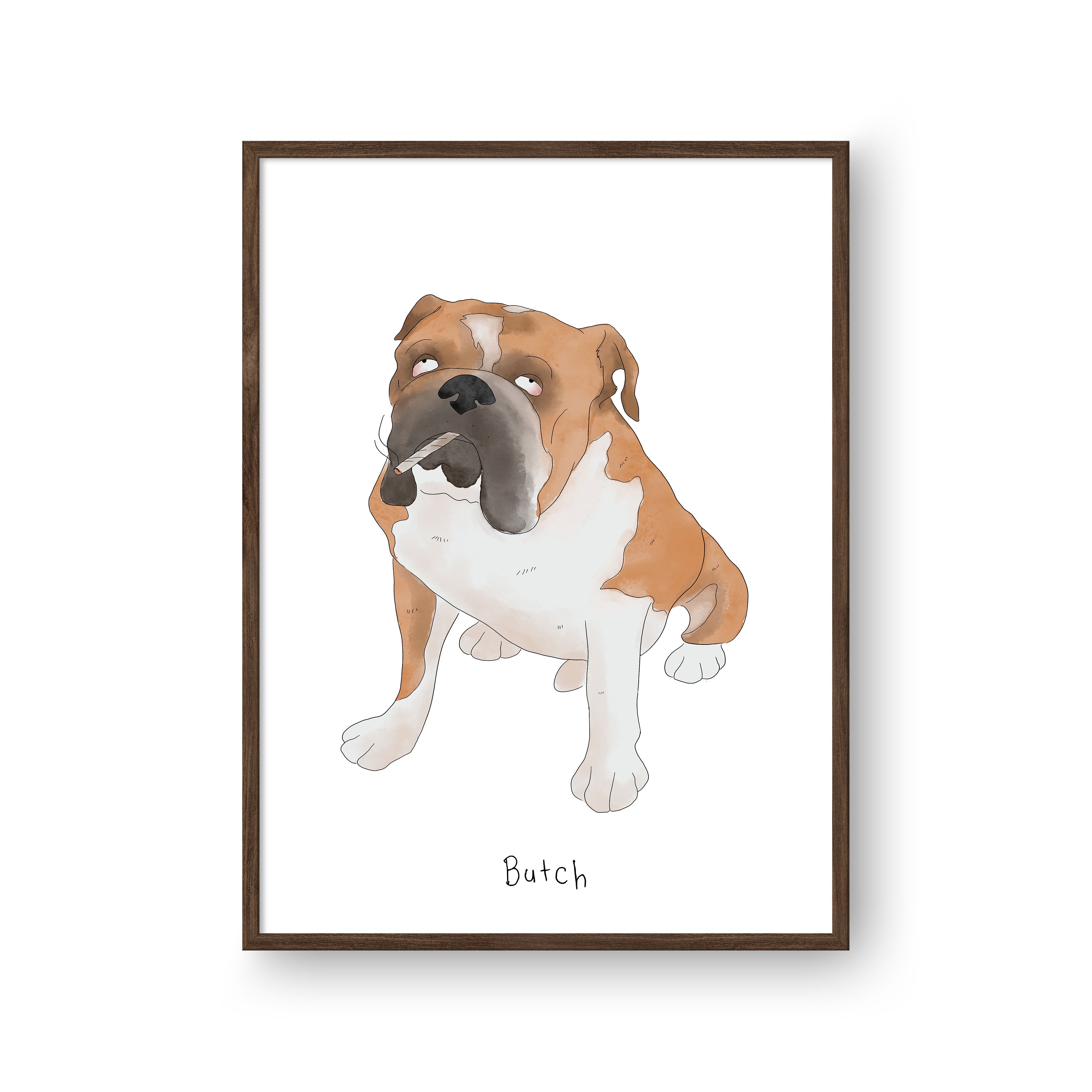 "Ugly Pet Portrait - One Pet, Framed Poster"