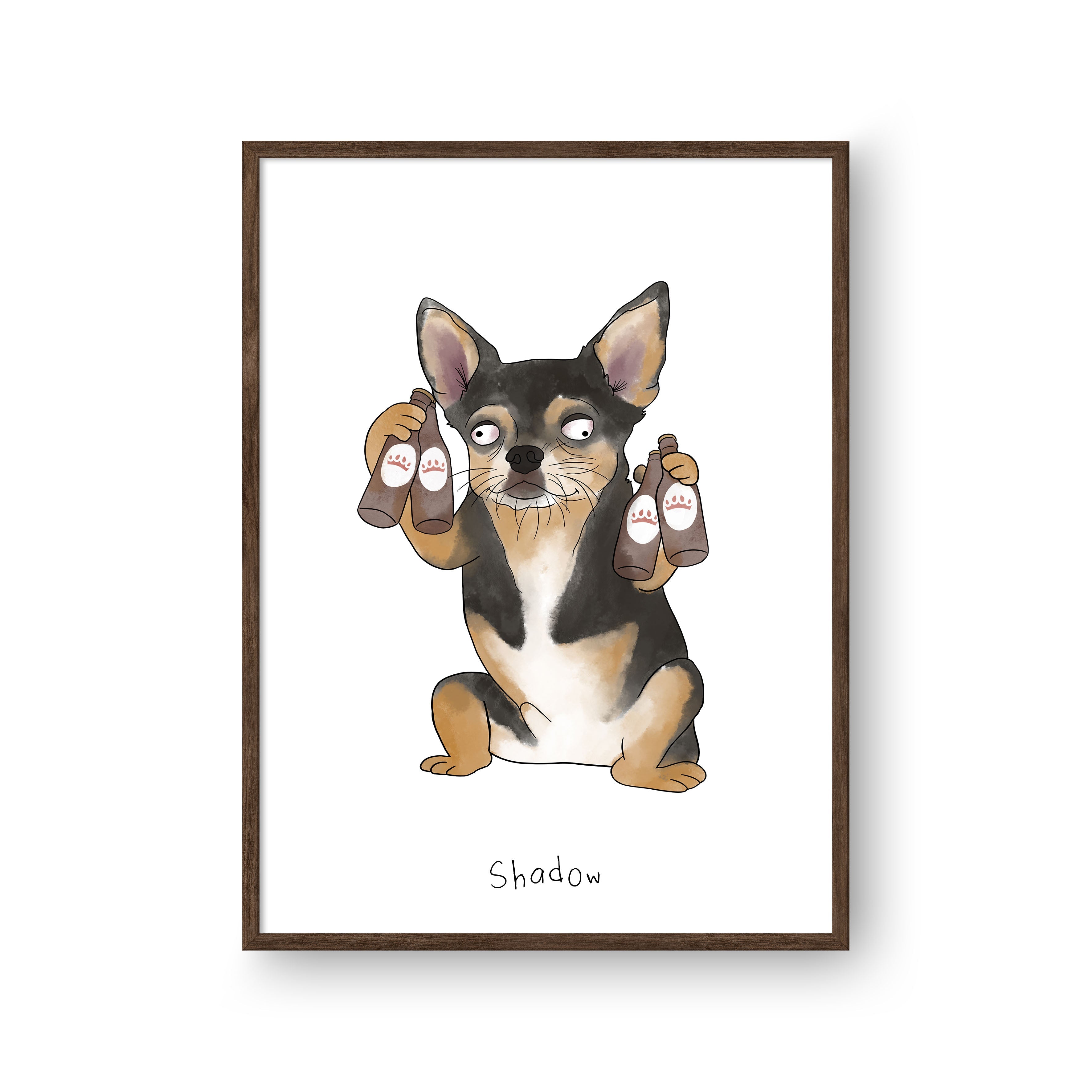 "Ugly Pet Portrait - One Pet, Framed Poster"
