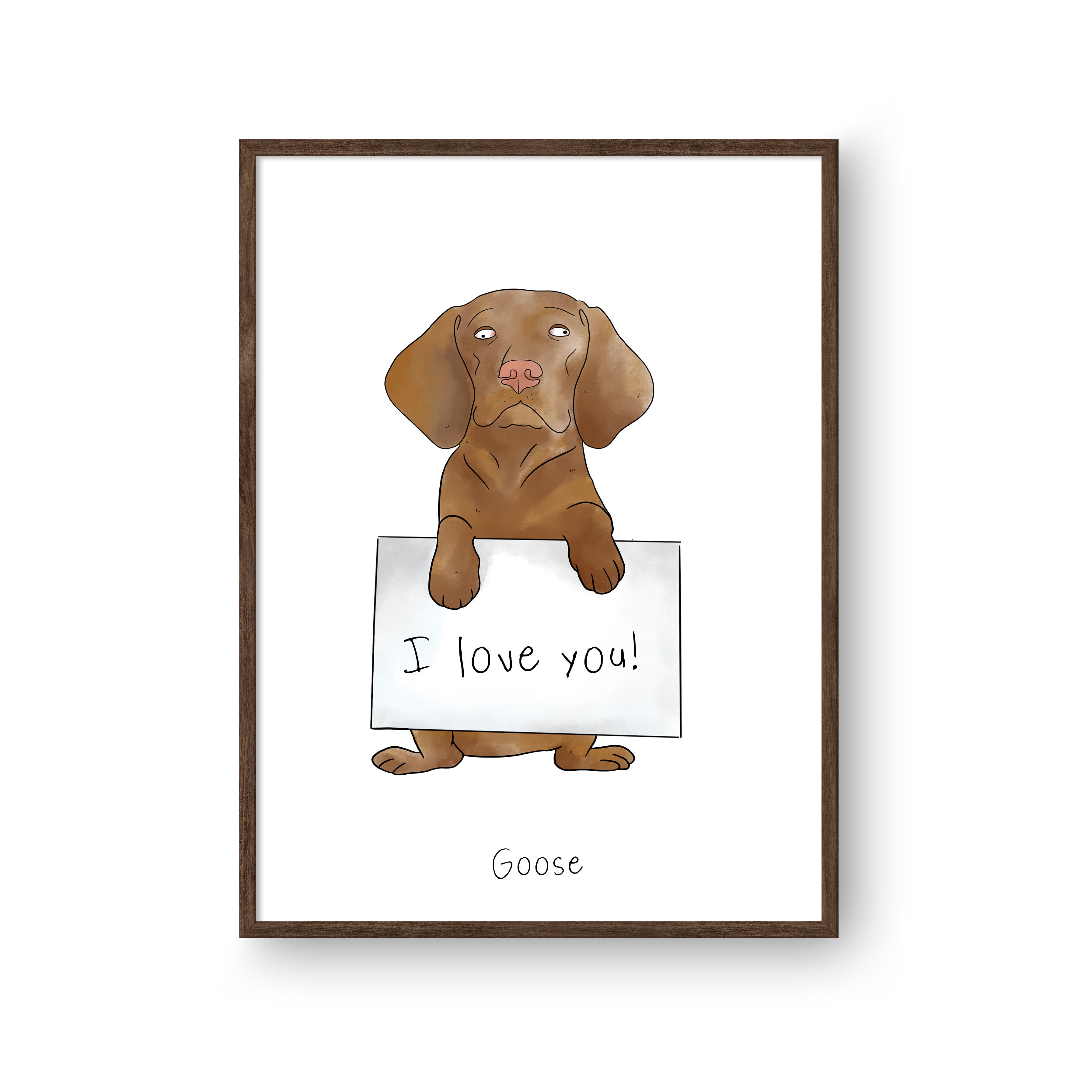 "Ugly Pet Portrait - One Pet, Framed Poster"