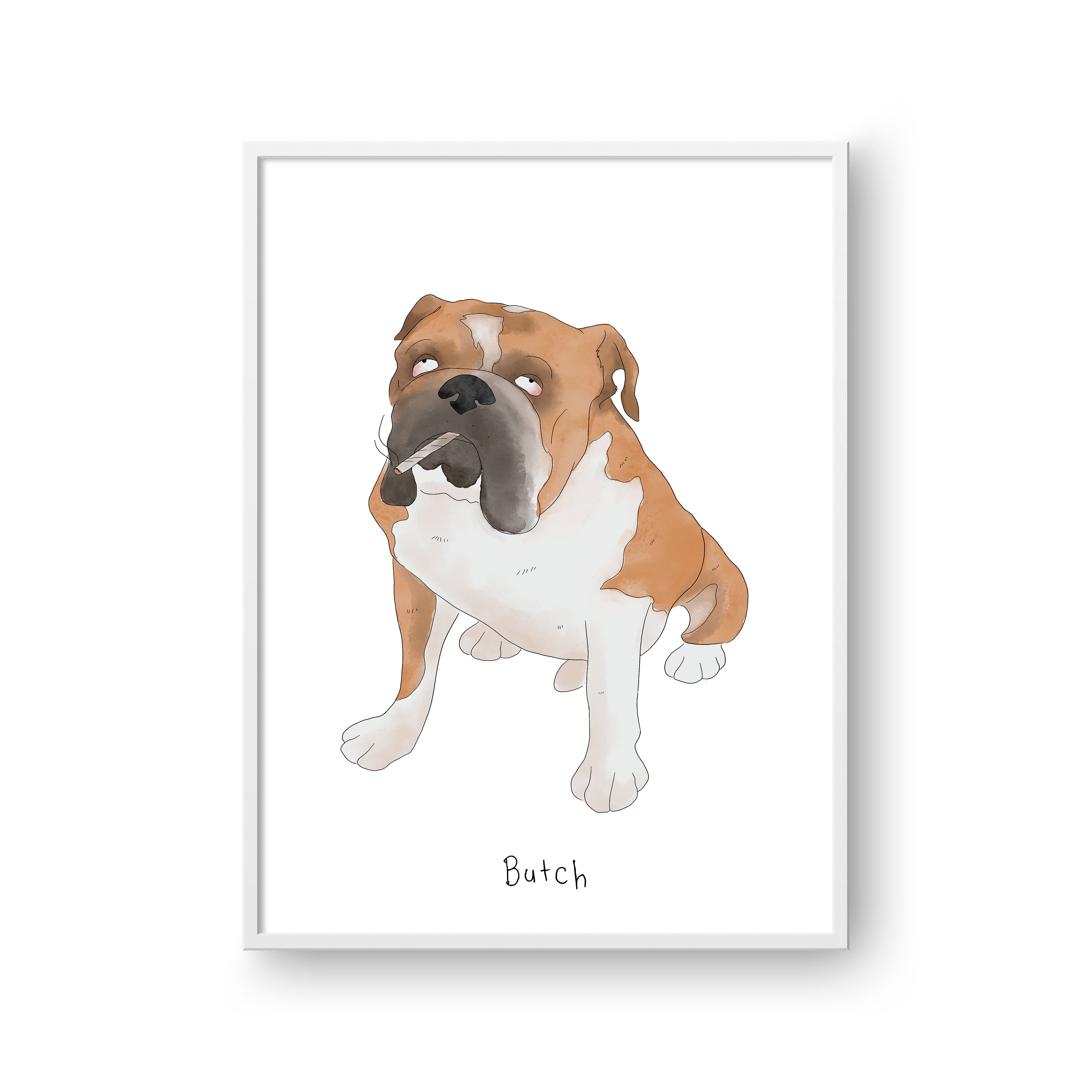 "Ugly Pet Portrait - One Pet, Framed Poster"