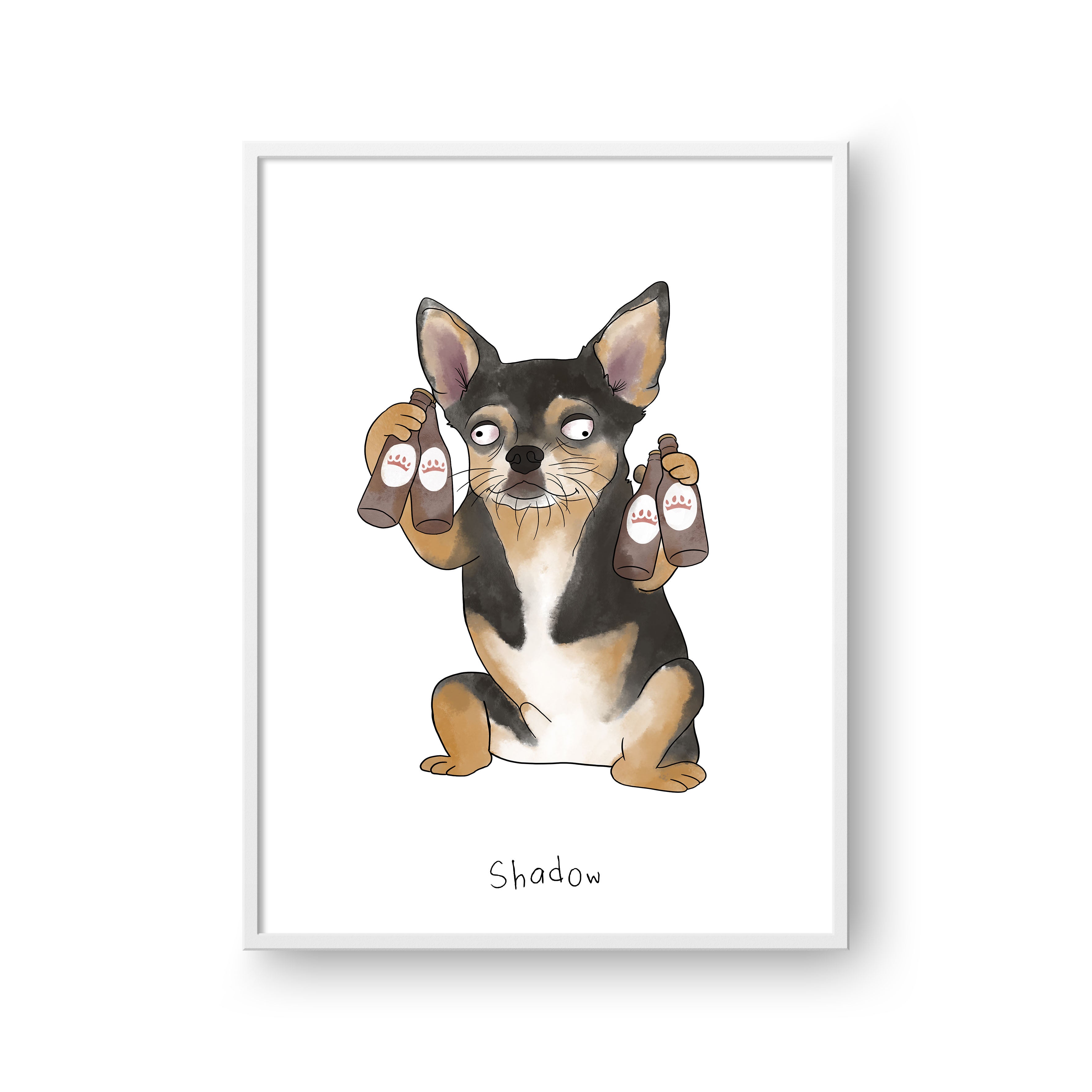 "Ugly Pet Portrait - One Pet, Framed Poster"