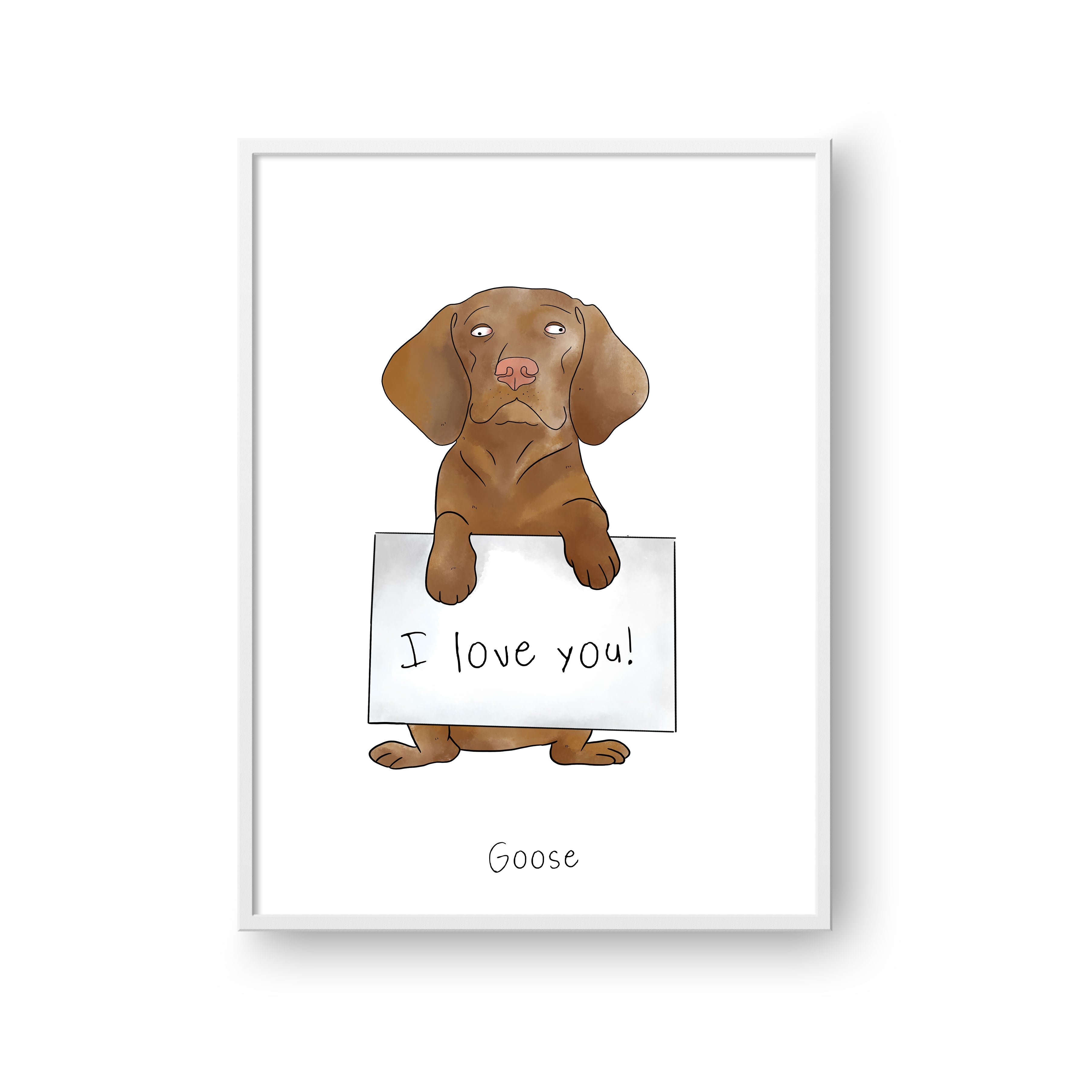"Ugly Pet Portrait - One Pet, Framed Poster"
