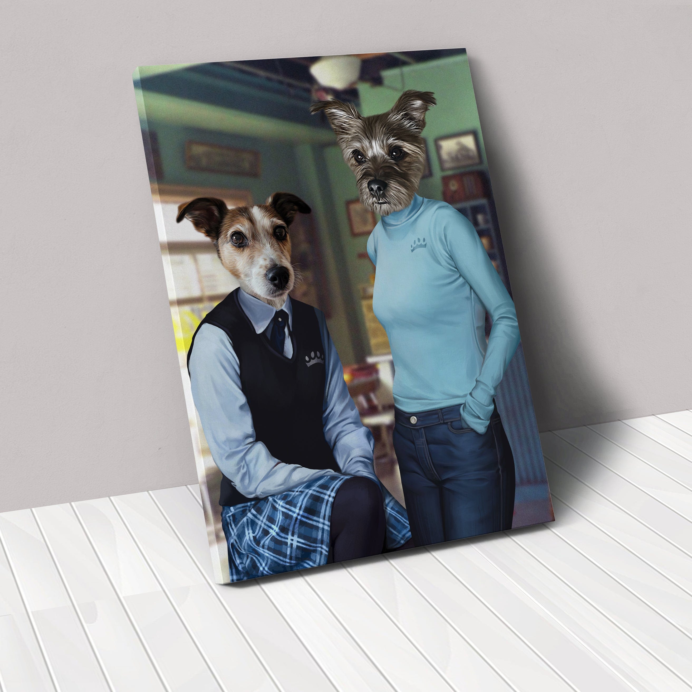 "Crown and Paw - Canvas Gilpaw Girls - Custom Pet Canvas 8"" x 10"" / Unframed / Uniform"