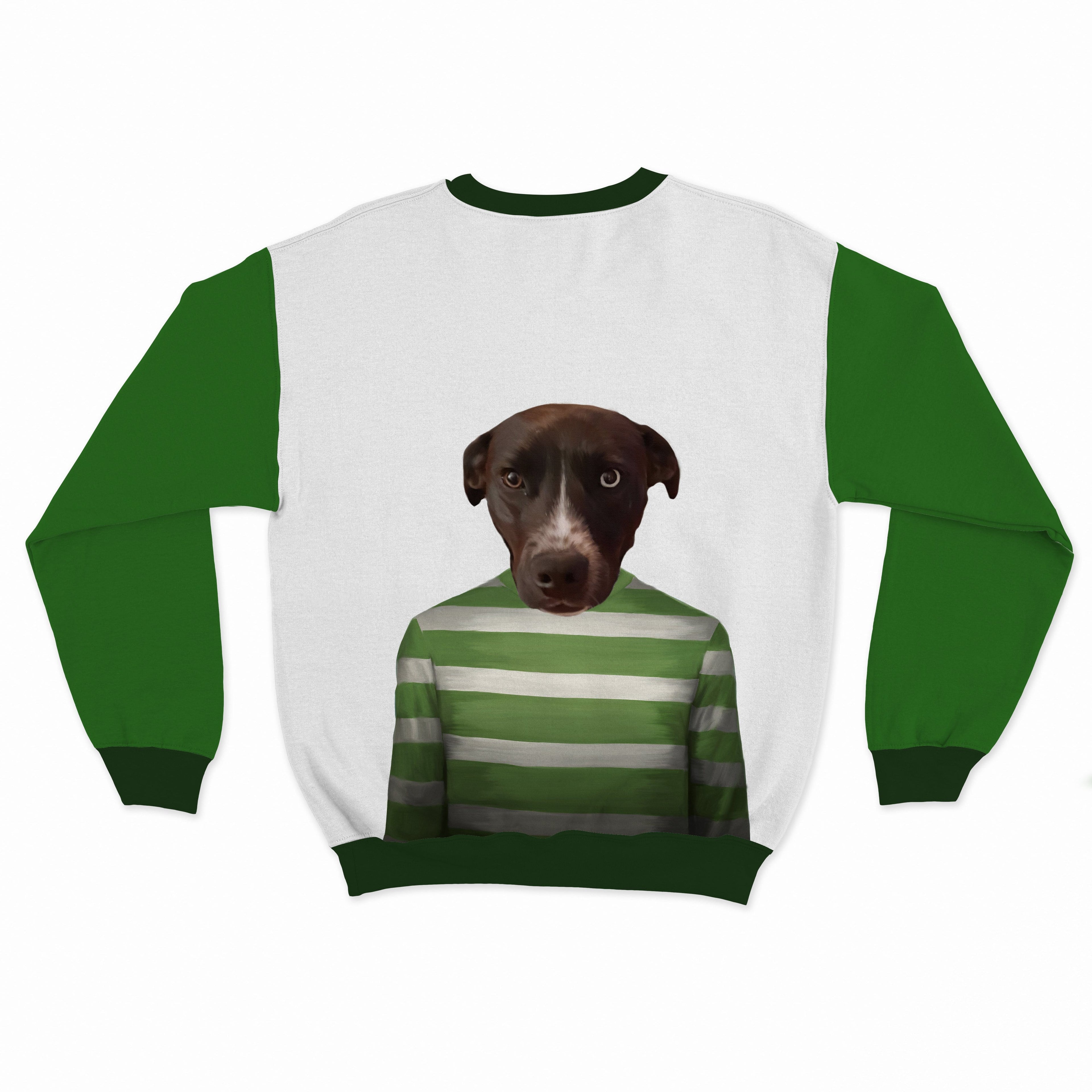 Crown and Paw - Custom Clothing Christmas Costume Sweatshirt Green Candy Cane / S