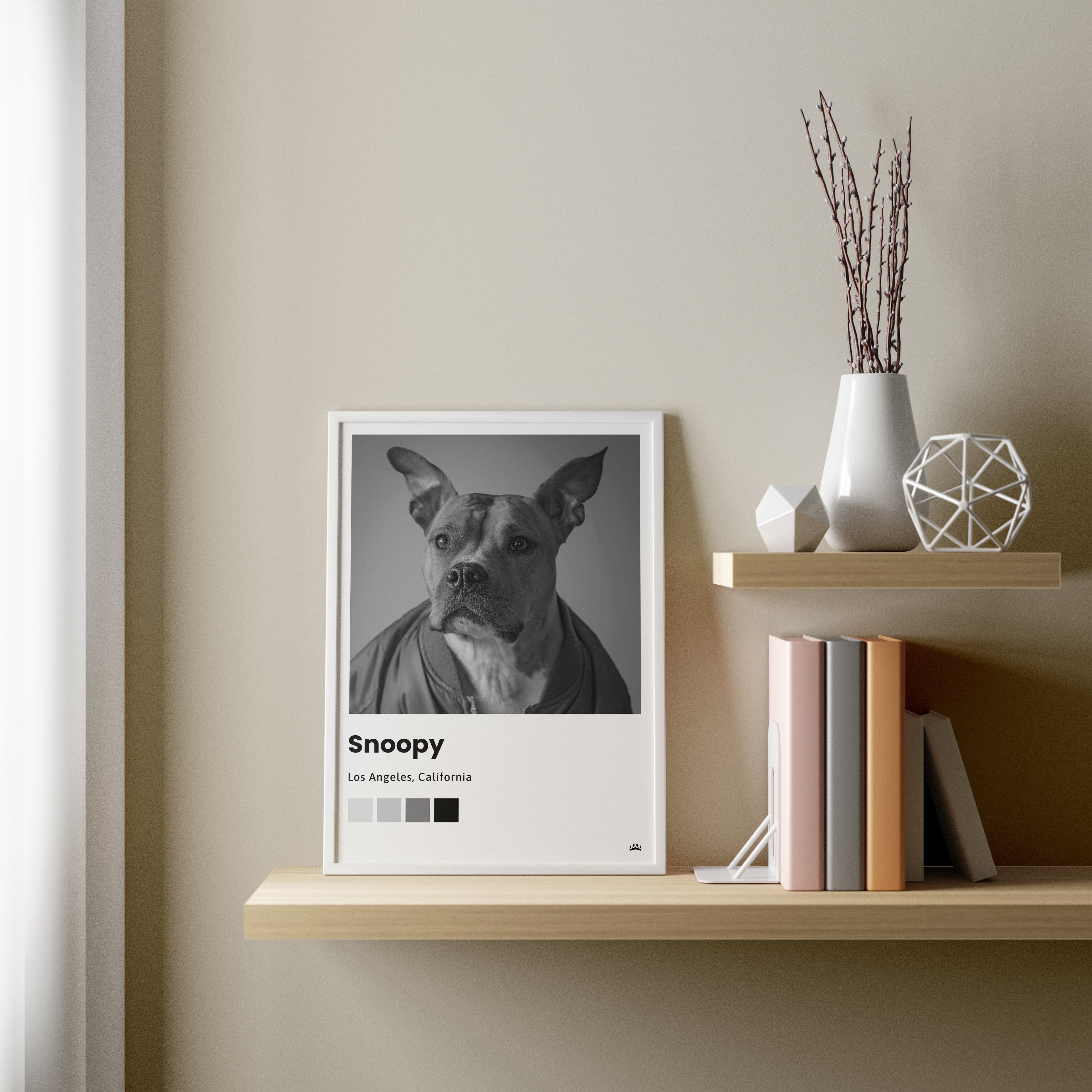 Timeless Polaroid Style Pet Portrait - Custom Pet Print Canvas