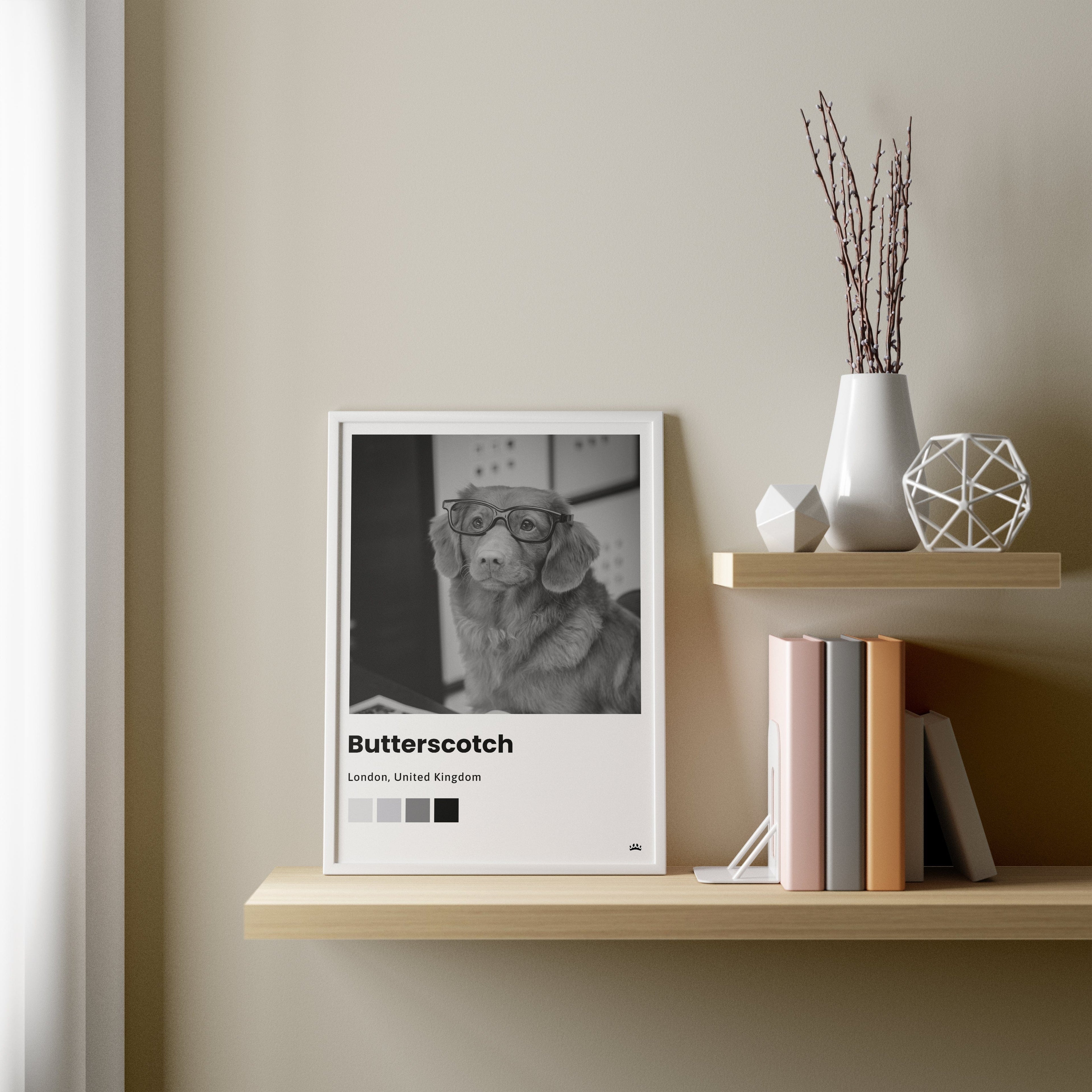 Timeless Polaroid Style Pet Portrait - Custom Pet Print Canvas