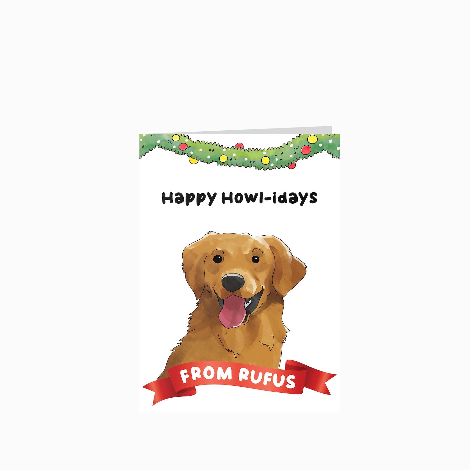 Watercolor Pet Christmas Cards - Custom Gifts