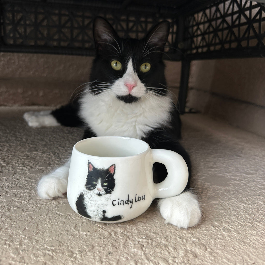 Custom Hand Painted Pet Portrait Ceramic Mug