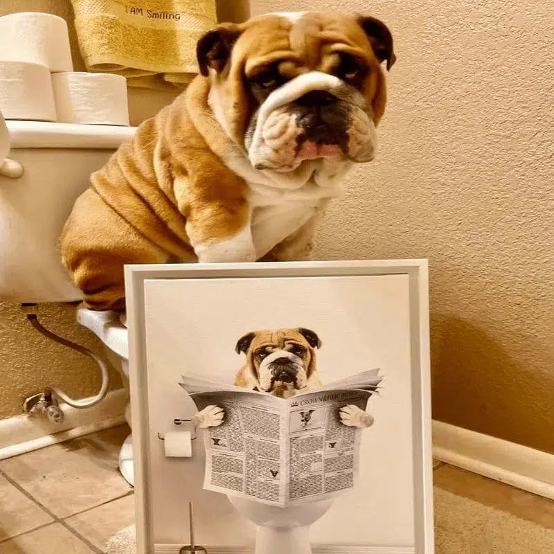 Restroom Pet Portrait - Custom Pet Art
