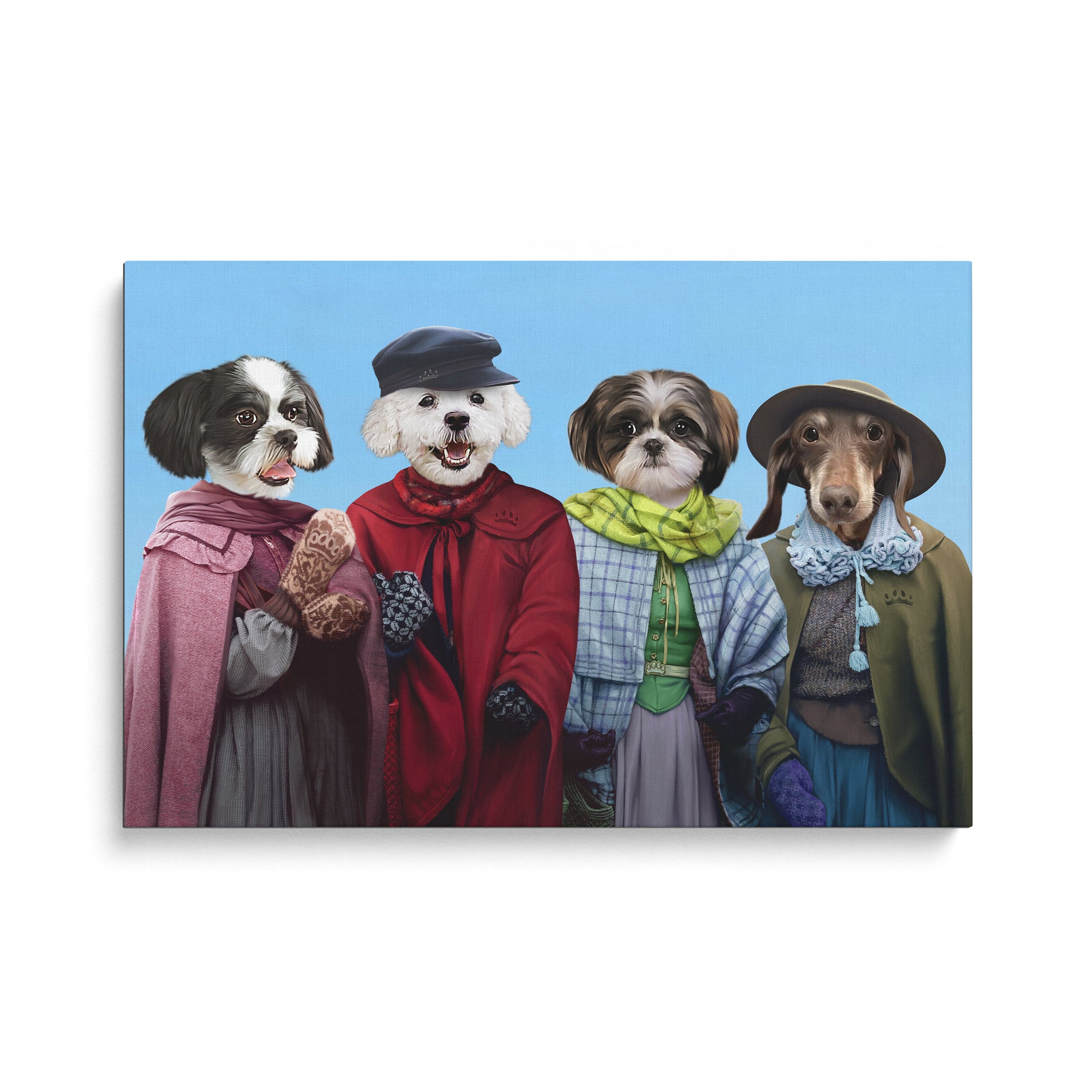 "Crown and Paw - Canvas Little Women - Custom Pet Canvas 8"" x 10"" / Winter"