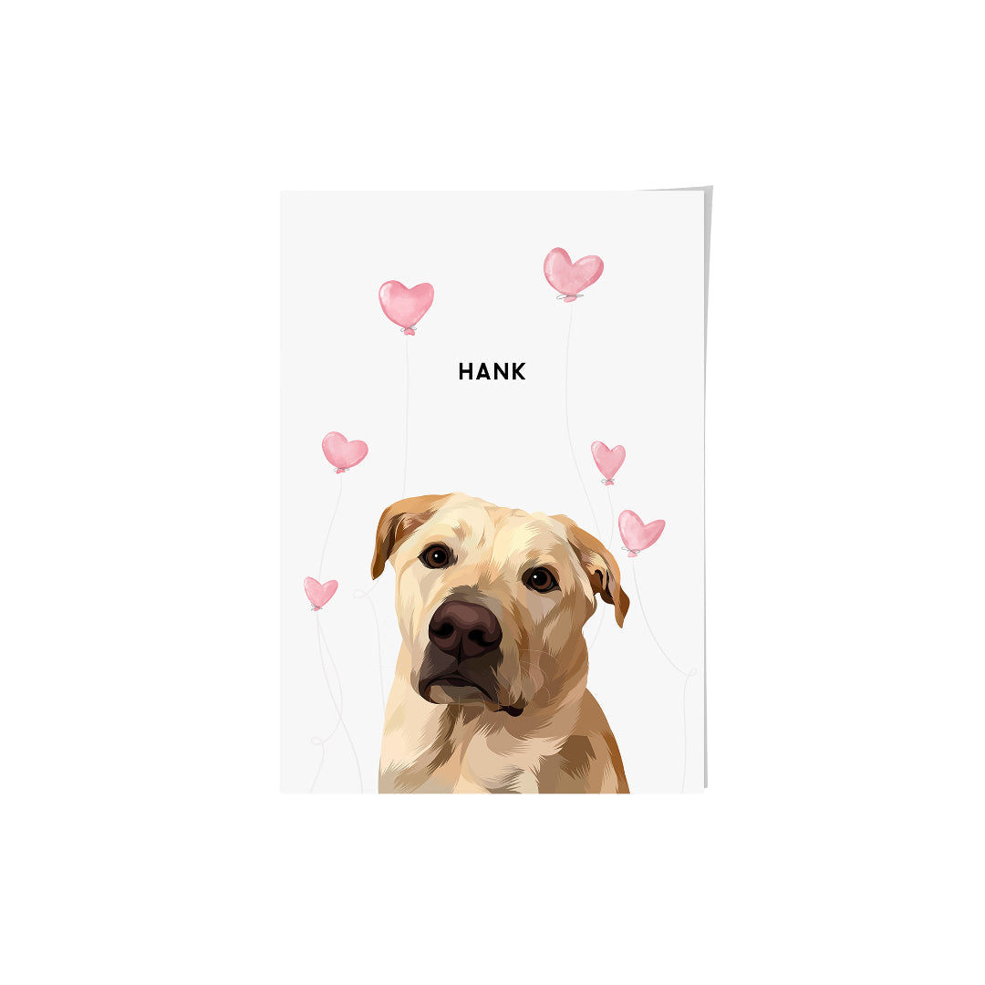 Valentines Pet Portrait - One Pet