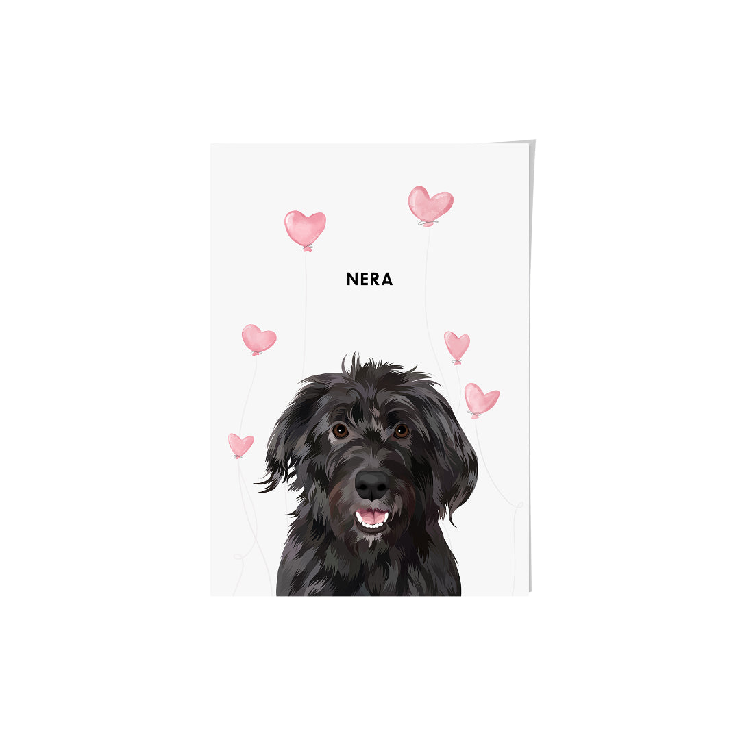 Valentines Pet Portrait - One Pet