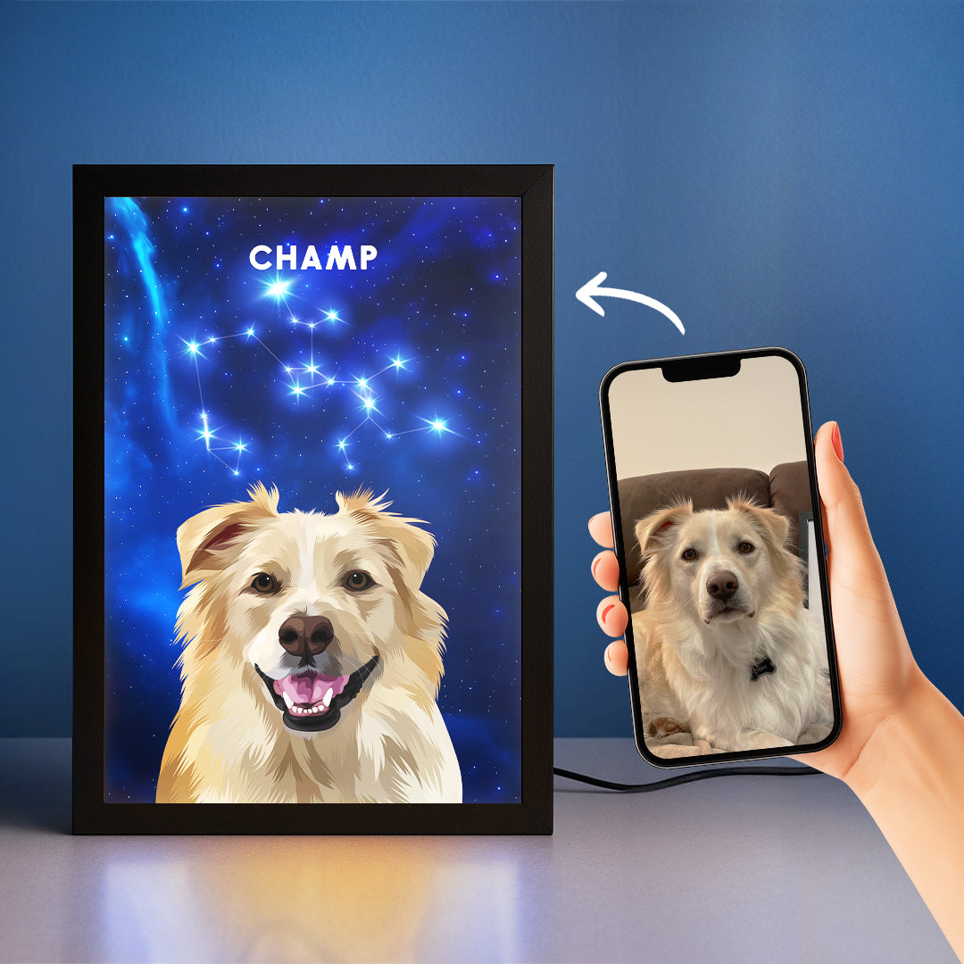 Constellation Pet Portrait LED Night Light