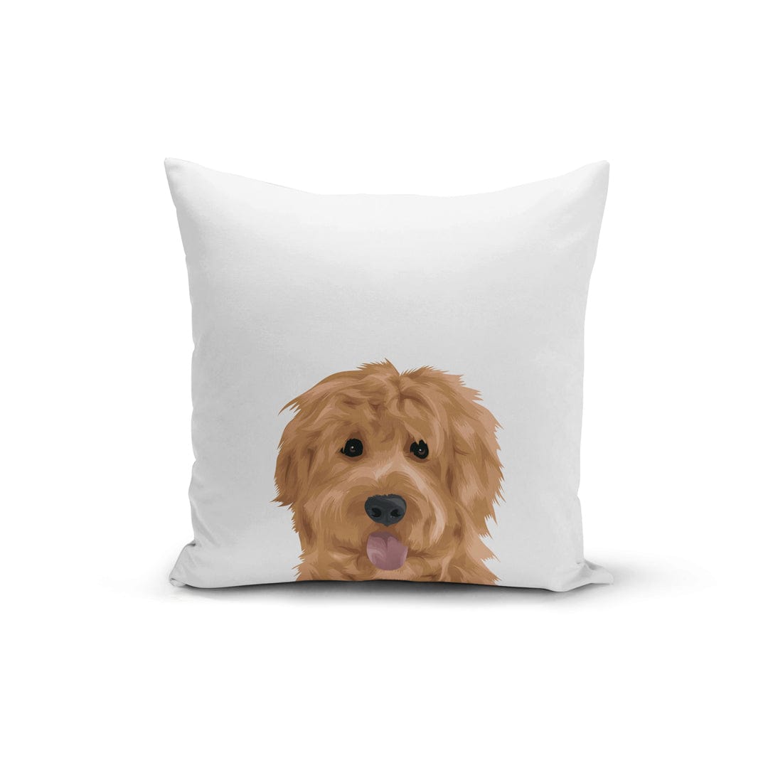 "Crown and Paw - Throw Pillow Modern Pet Face Throw Pillow - One Pet 14"" x 14"" / Without Name"