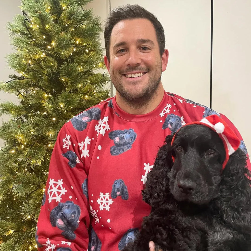 Pet Face Pattern Christmas Sweatshirt