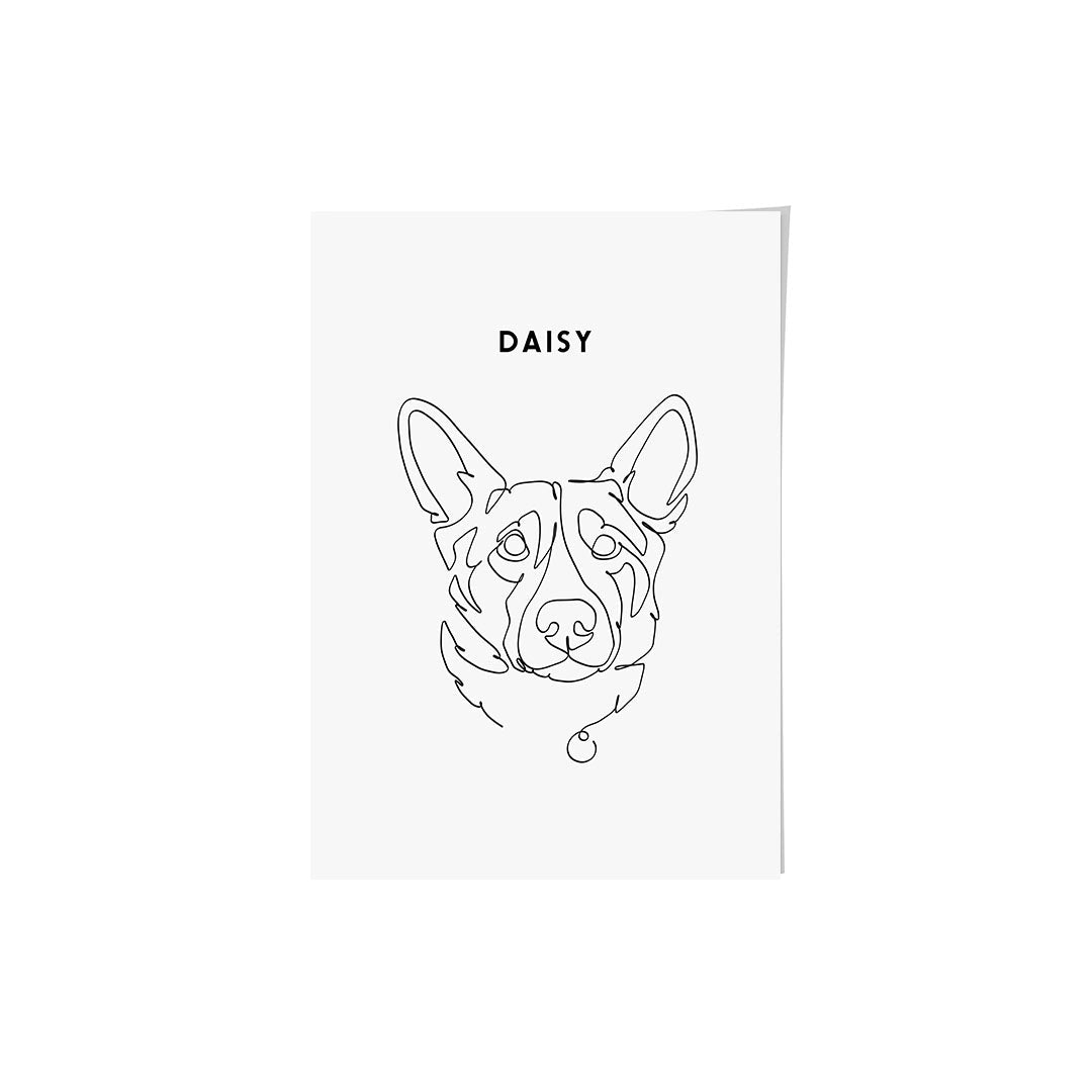 Line Art Pet Portrait - One Pet
