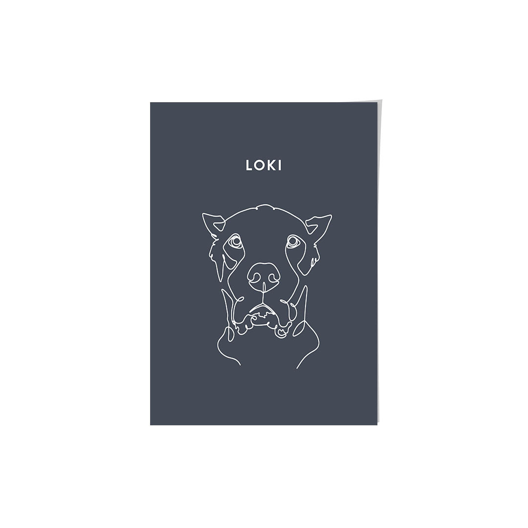 Line Art Pet Portrait - One Pet