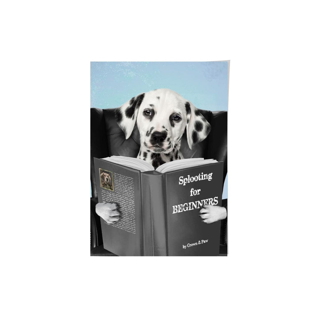 Crown and Paw - Framed Poster Custom Pet Reading a Book Portrait - Framed Poster
