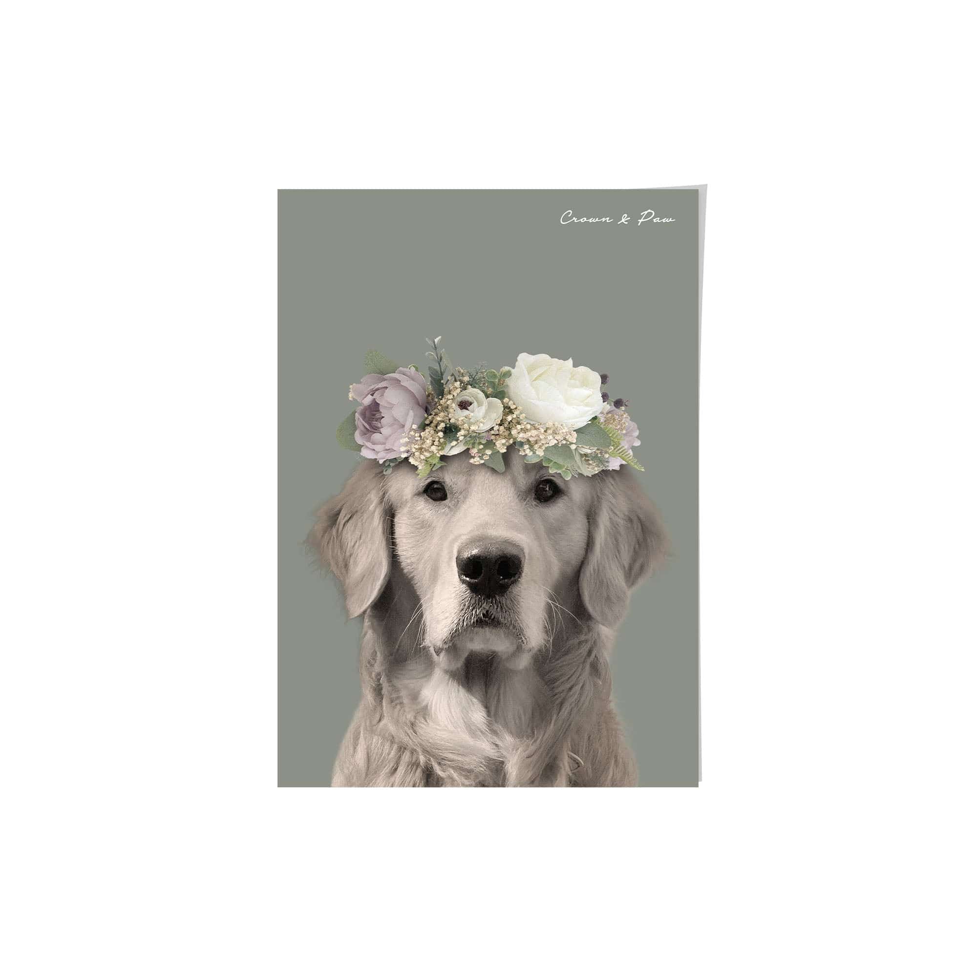 "Crown and Paw - Poster Full Bloom - Custom Pet Poster 8.3"" x 11.7"" / Green"