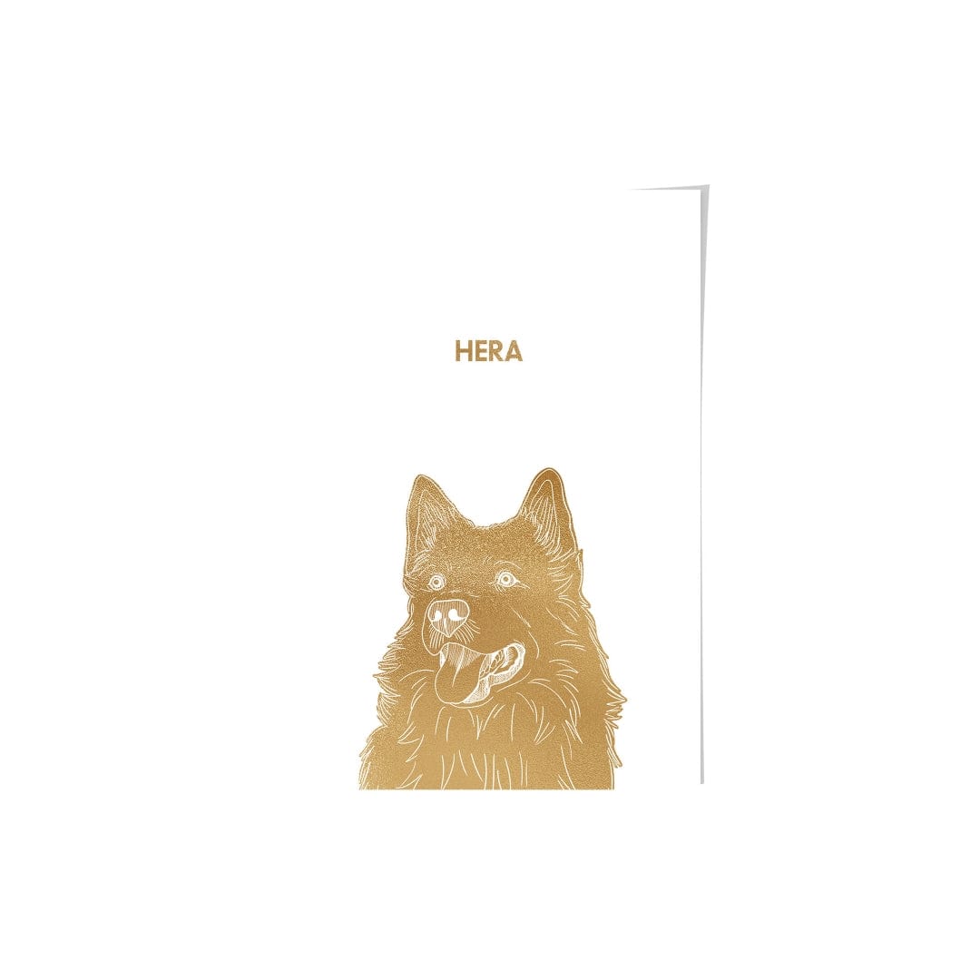 "Crown and Paw - Framed Poster Illustrated Gold Foil Pet Portrait - One Pet, Framed Print"