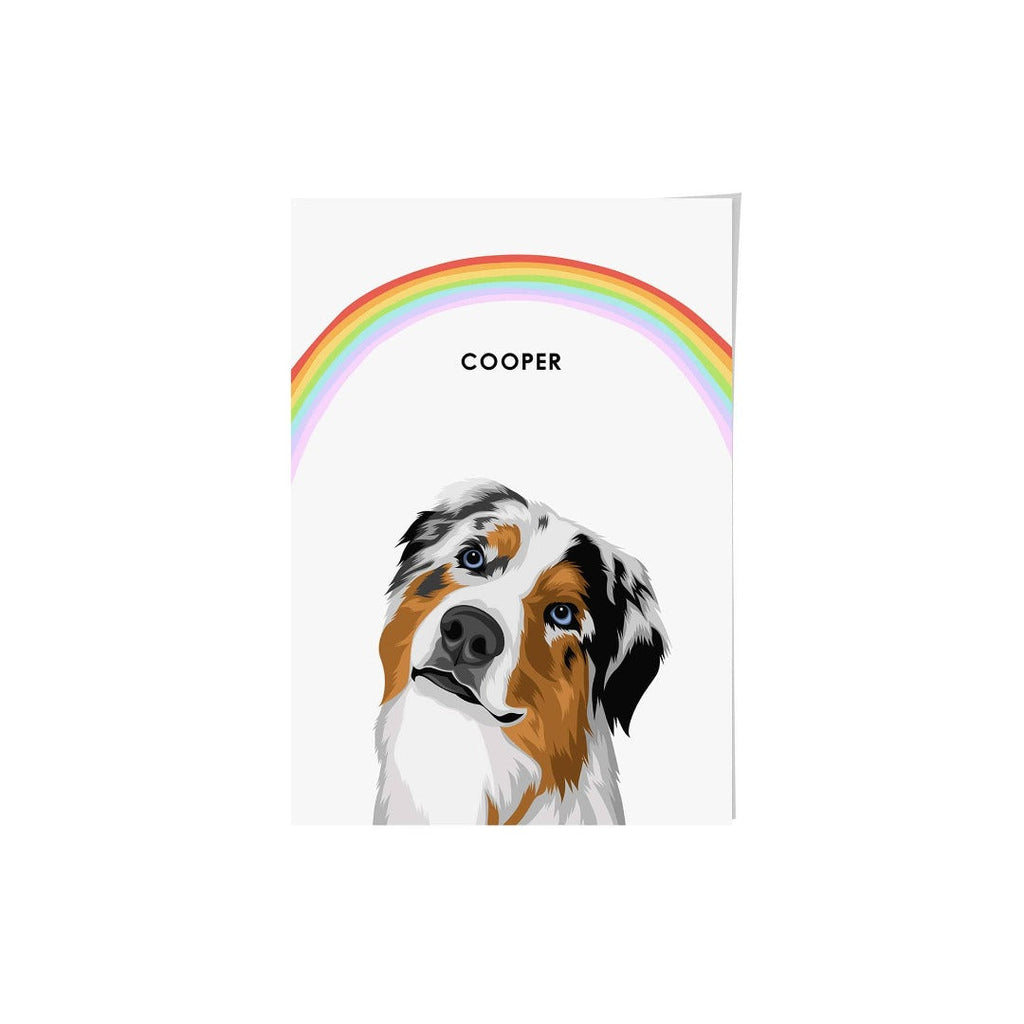 "Crown and Paw - Framed Poster Modern Pet Portrait - One Pet 8"" x 10"" / Unframed / Rainbow"