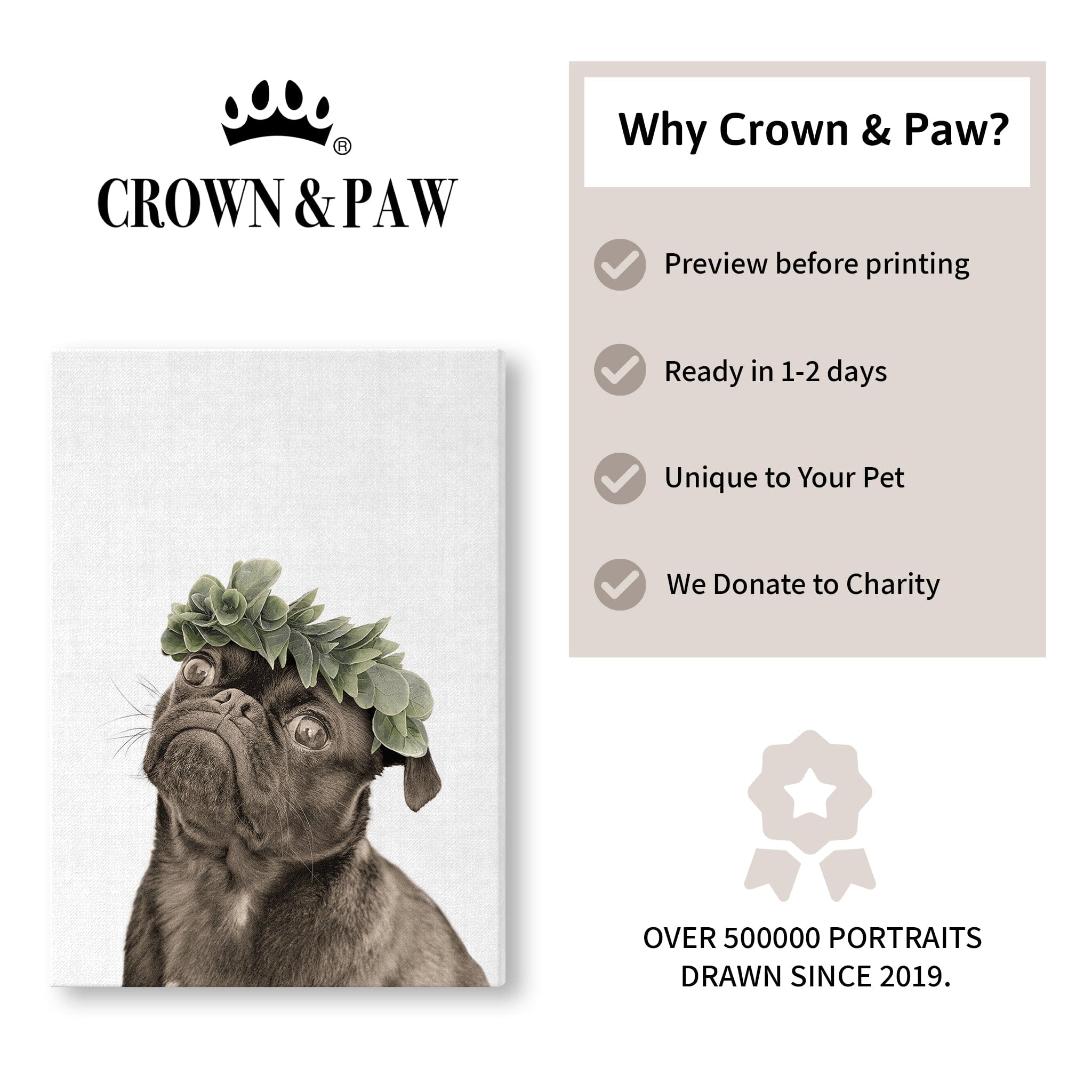 Foliage Pet Portrait - Custom Canvas