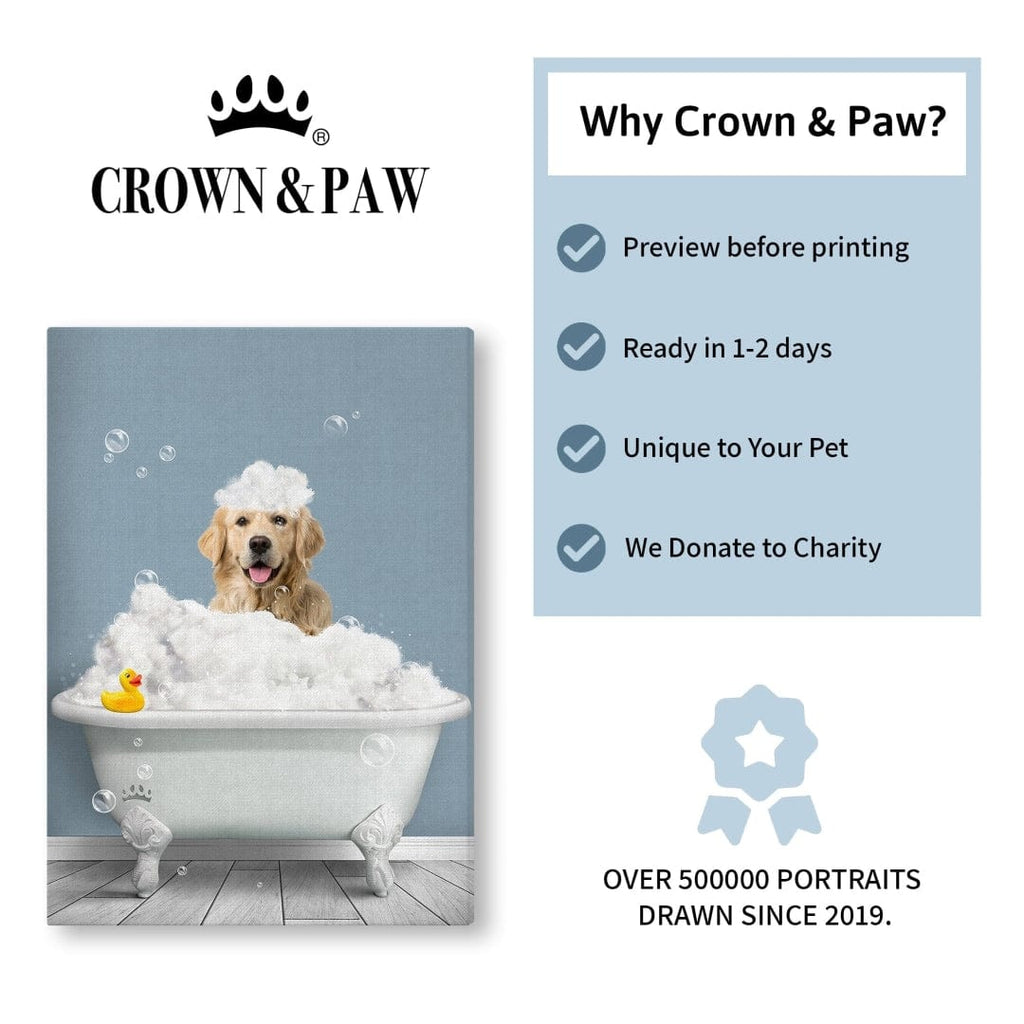 Spa Day Pet Portrait - Custom Pet Art