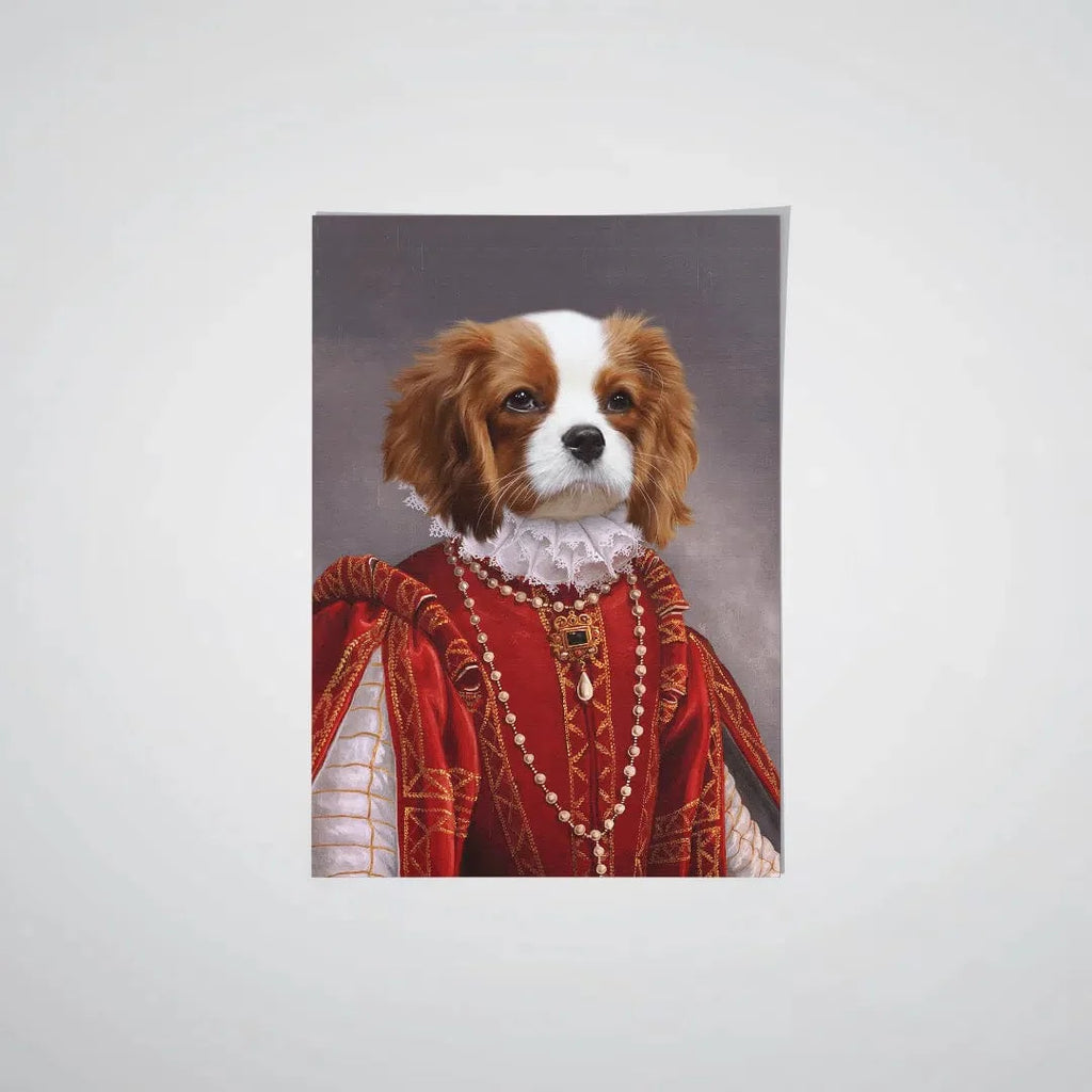 "Crown and Paw - Poster The Queen of Roses - Custom Pet Poster 8.3"" x 11.7"" / Unframed"