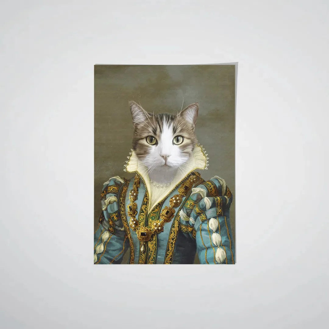 "Crown and Paw - Poster The Sapphire Queen - Custom Pet Poster 8.3"" x 11.7"" / Unframed"