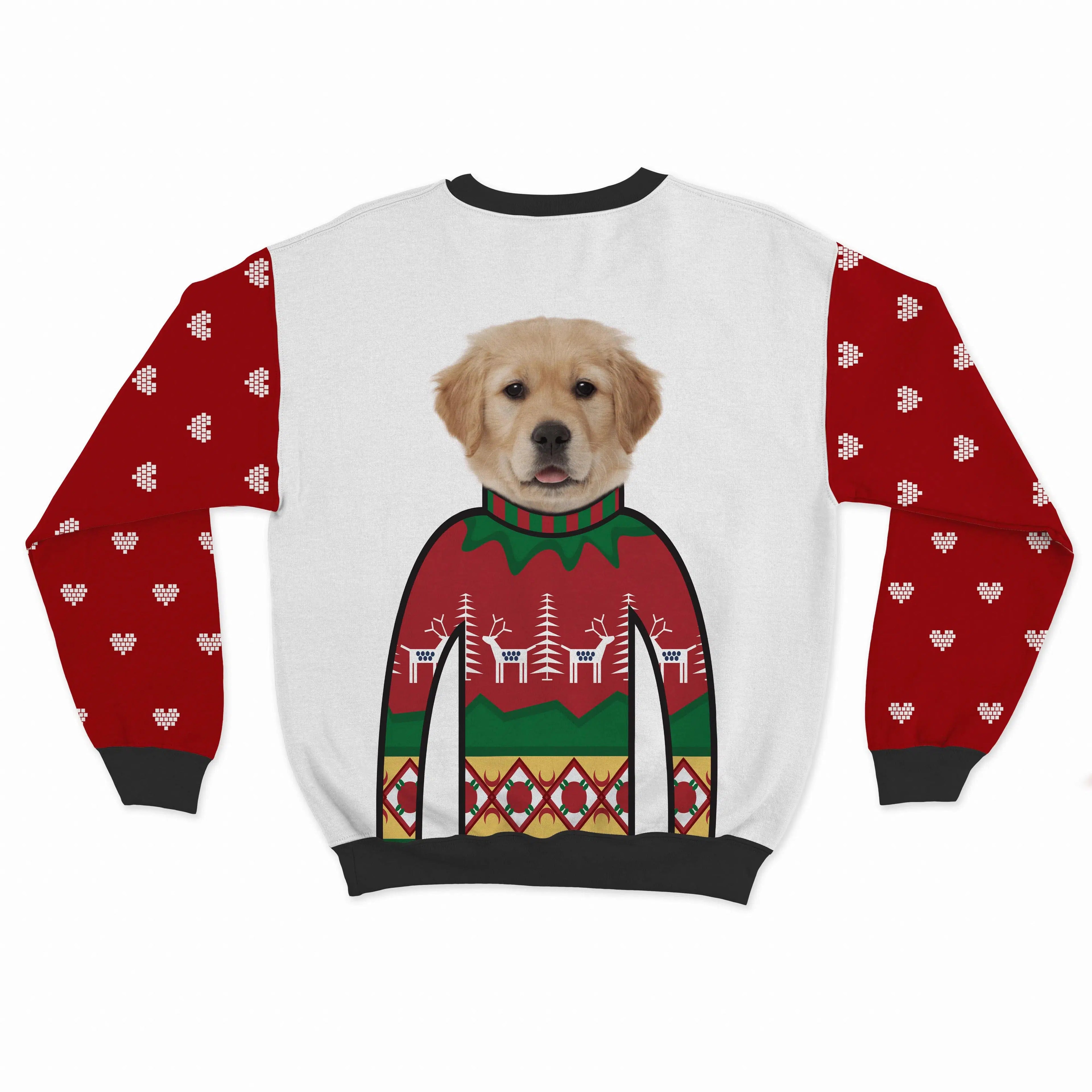 Crown and Paw - Custom Clothing Premium Christmas Sweatshirt Snow White / Hearts / S
