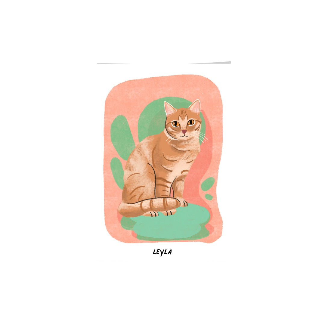 "Premium Watercolor Pet Portrait - One Pet, Framed Poster"