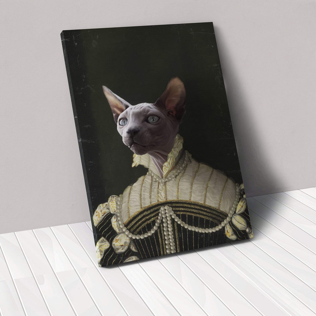 The Pearled Lady - Custom Pet Canvas