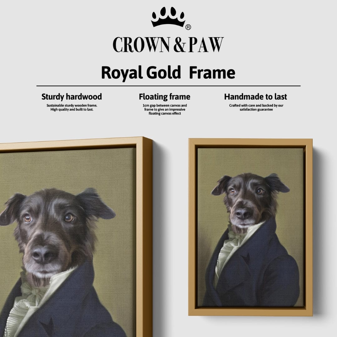 "Crown and Paw - Canvas The Ambassador - Custom Pet Canvas 8"" x 10"" / Gold"