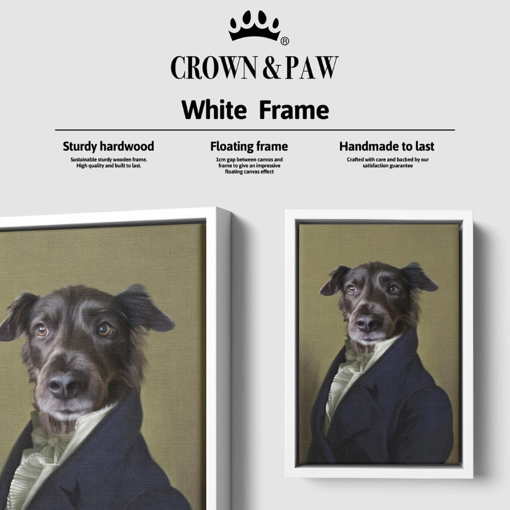 "Crown and Paw - Canvas The Ambassador - Custom Pet Canvas 8"" x 10"" / White"