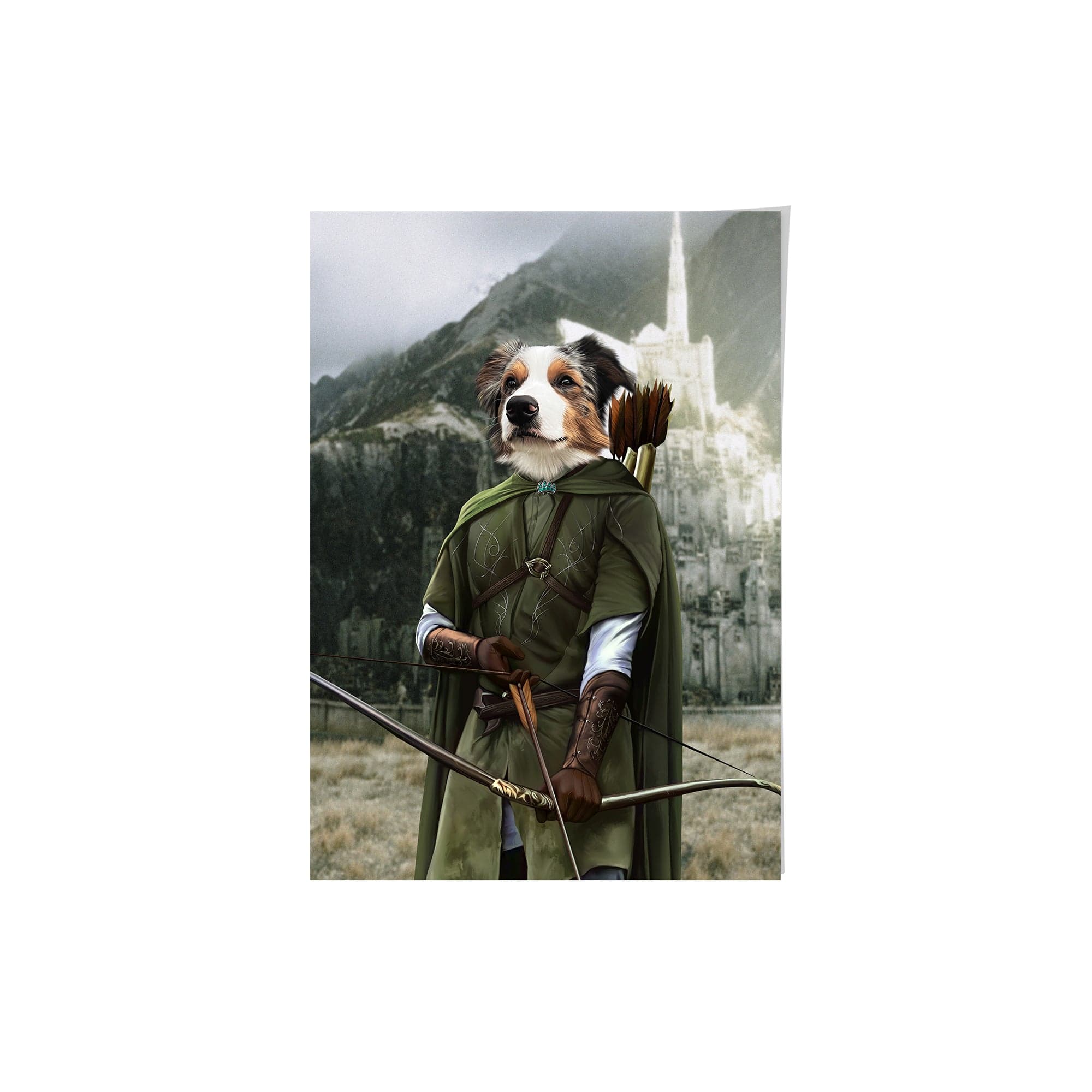 "Crown and Paw - Poster The Archer - Custom Pet Poster 8.3"" x 11.7"" / Background 1"