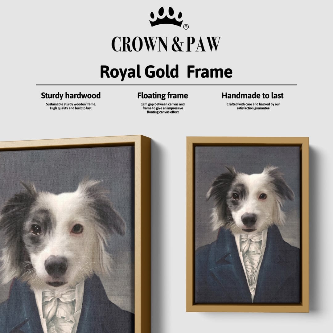 "Crown and Paw - Canvas The Aristocrat - Custom Pet Canvas 8"" x 10"" / Gold"