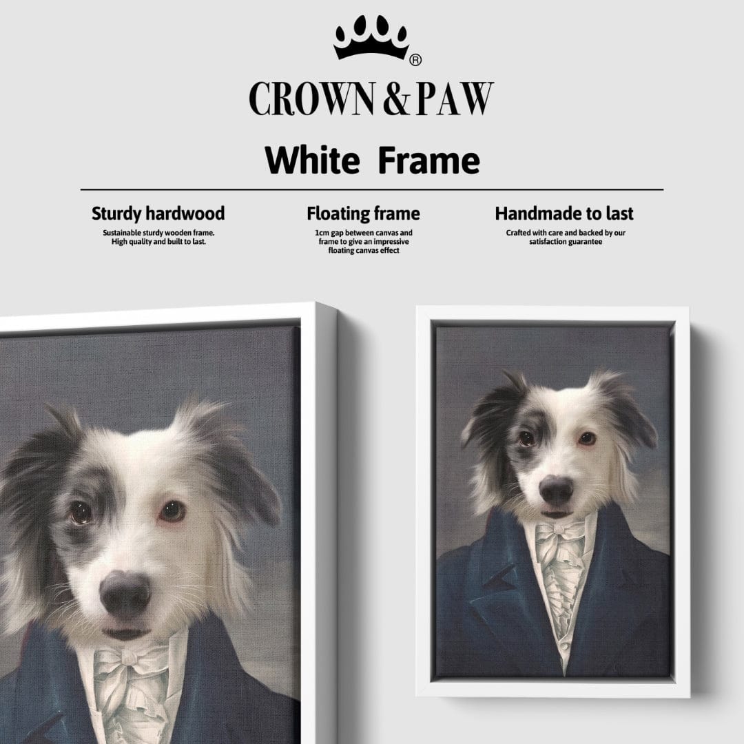 "Crown and Paw - Canvas The Aristocrat - Custom Pet Canvas 8"" x 10"" / White"