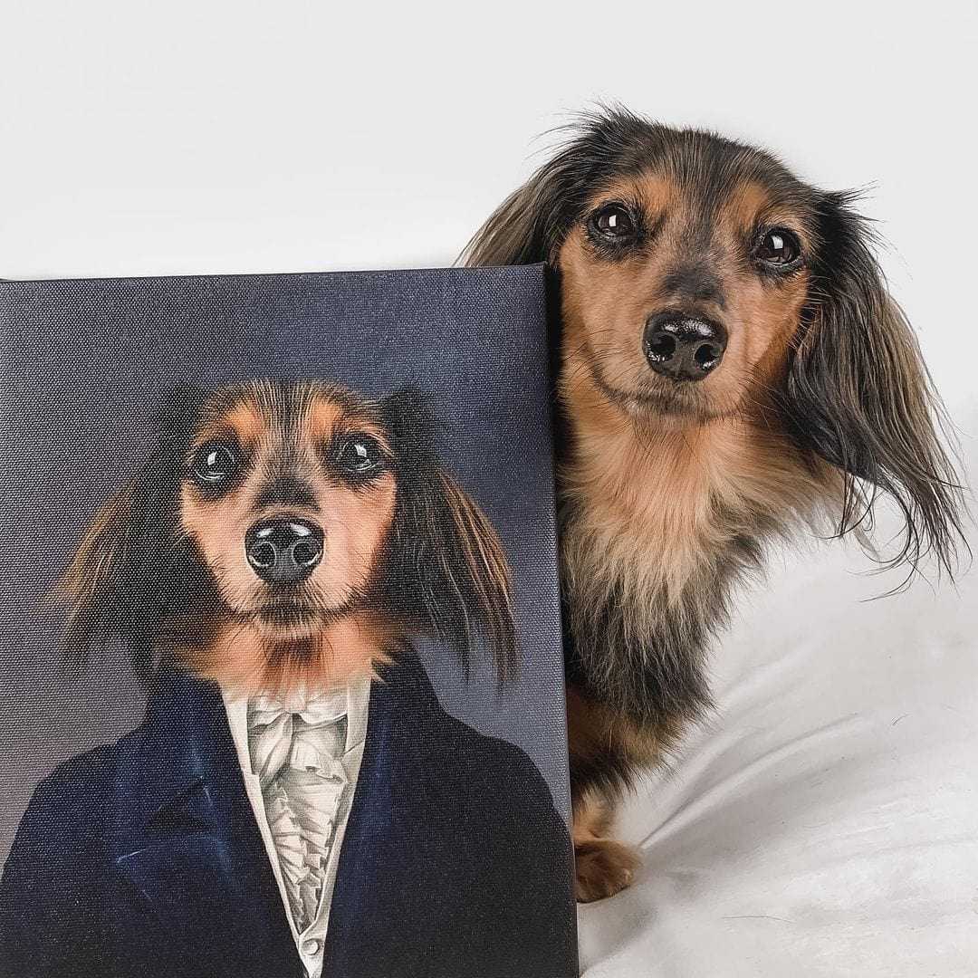 "Crown and Paw - Canvas The Aristocrat - Custom Pet Canvas 8"" x 10"" / Unframed"