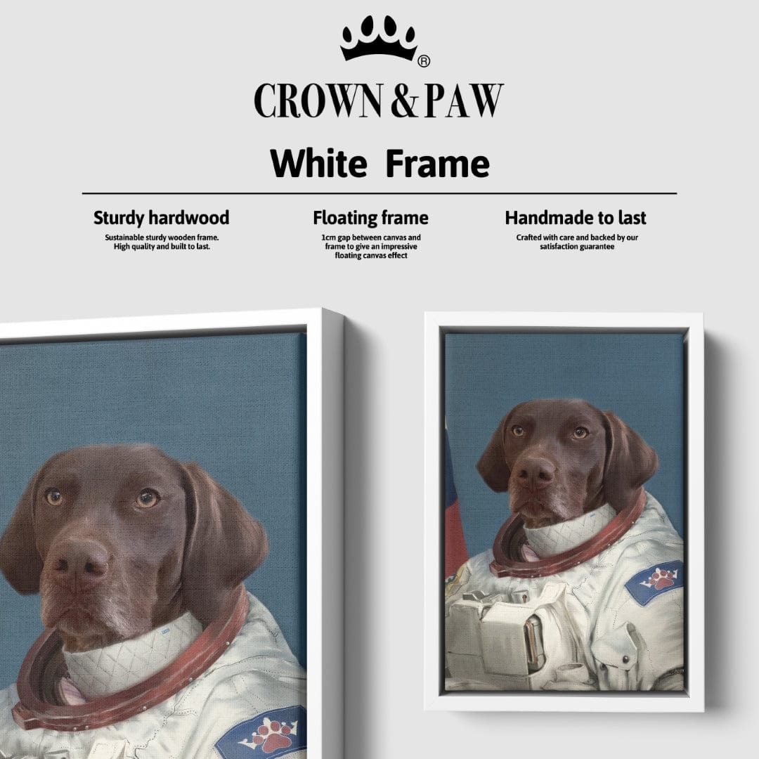 "Crown and Paw - Canvas The Astronaut - Custom Pet Canvas 8"" x 10"" / White"