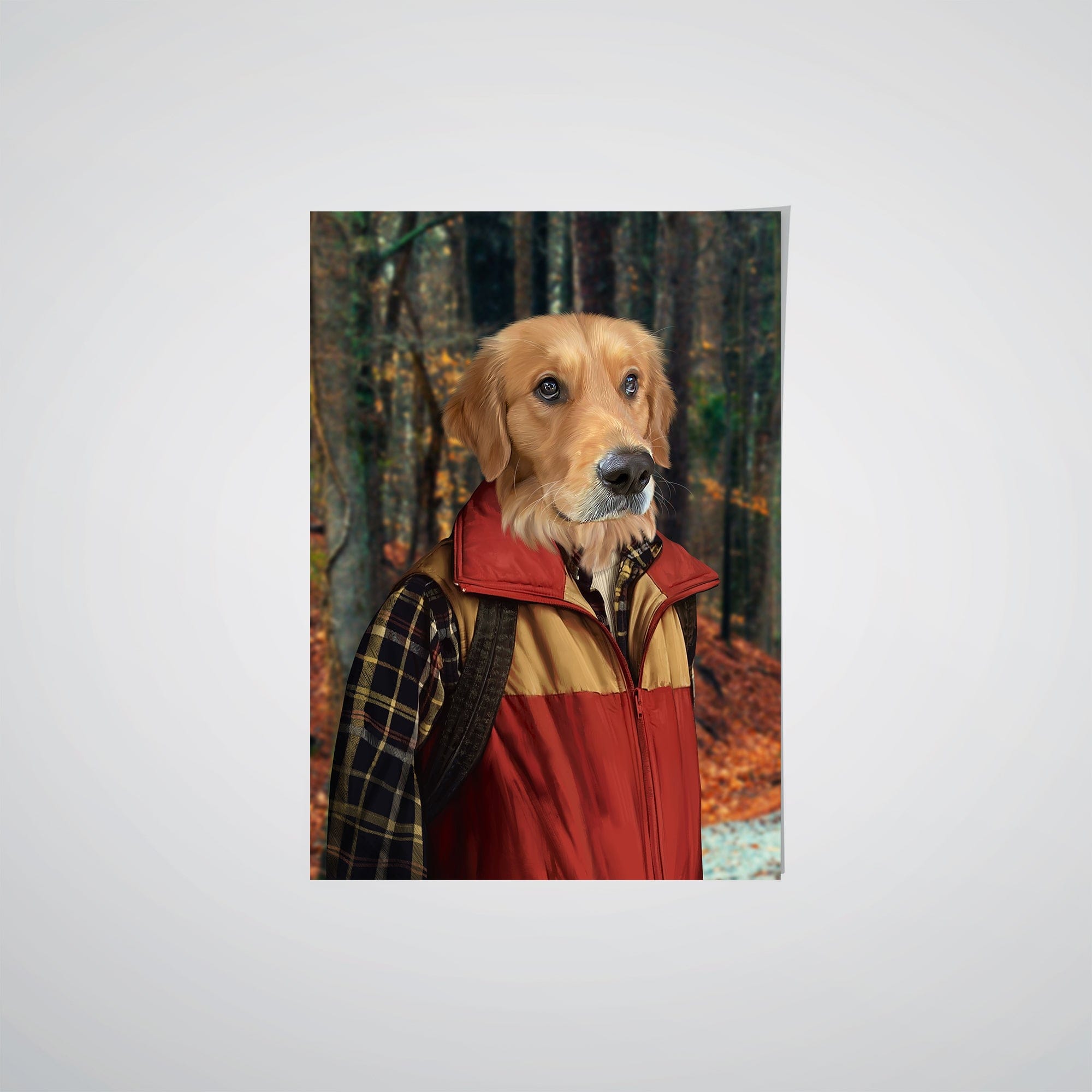 "Crown and Paw - Poster The Best Friend - Custom Pet Poster 8.3"" x 11.7"" / The Woods"